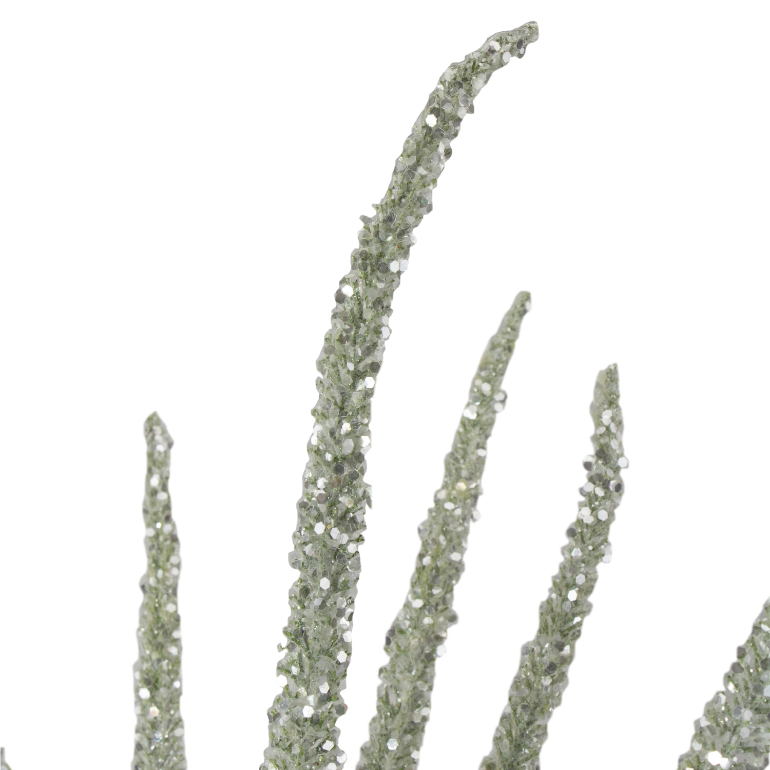 25" White Glittered Artificial Foxtail Christmas Spray