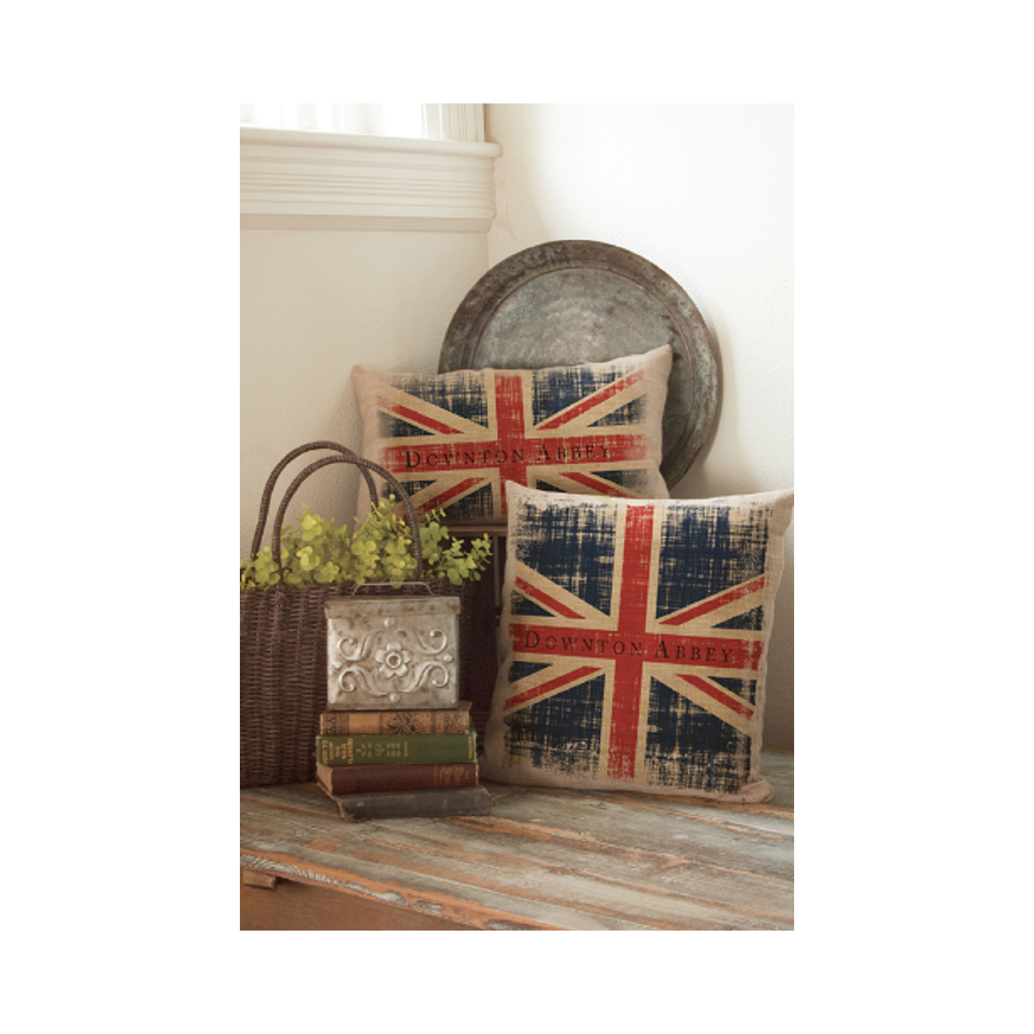 Coussin décoratif carré Downton Abbey British Union Jack, 18 po