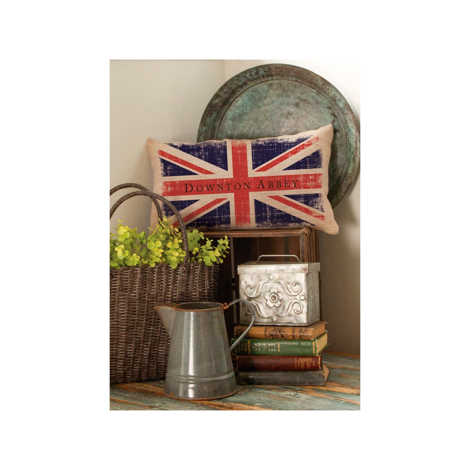 20" Downton Abbey British Union Jack Decorative Rectangular Throw Pillow