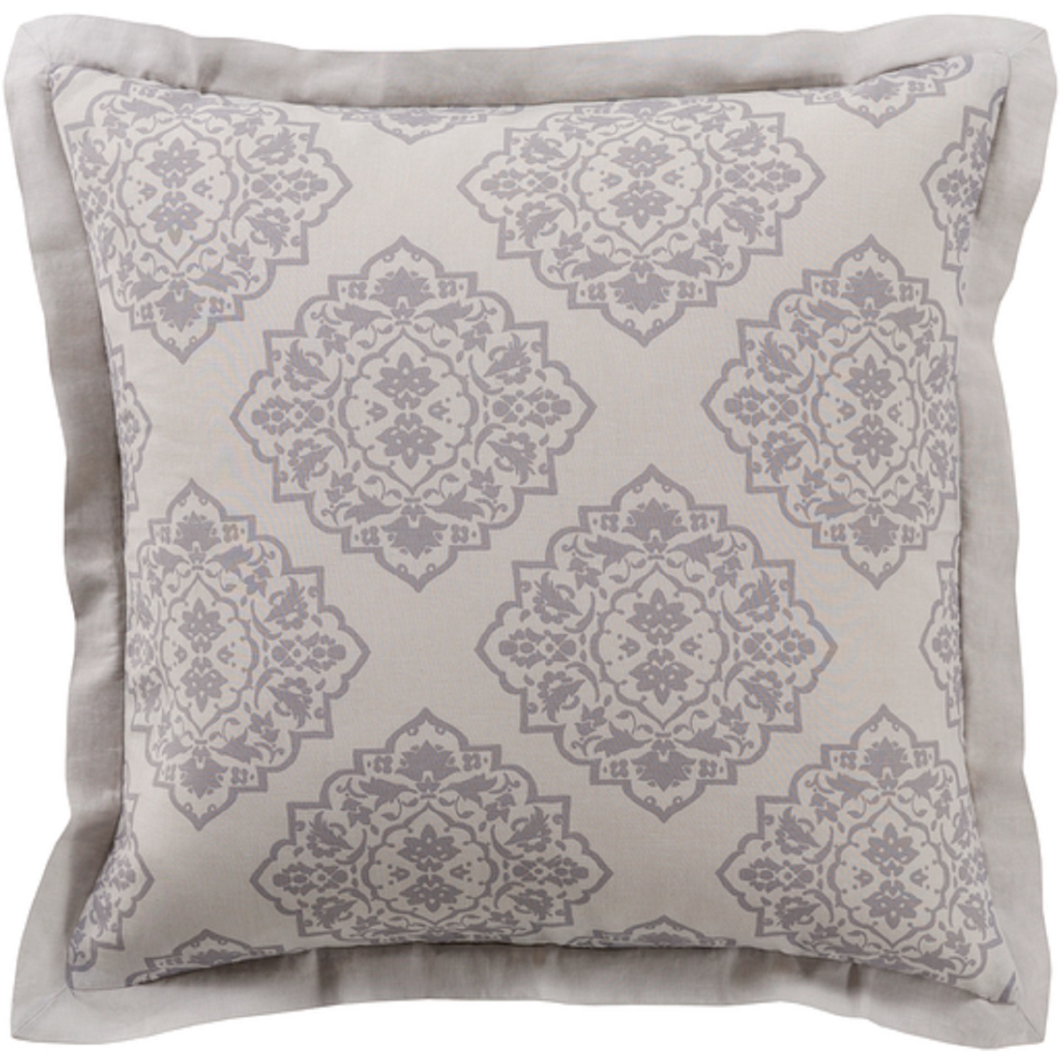 Blue Ashes and Dolphin Gray Decorative Elegance King/CA Damask Opulent Set