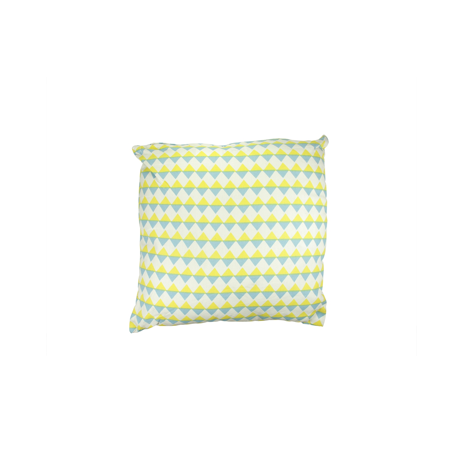 Coussin décoratif à motif diamant bleu et jaune, 15.75 po, boulevard Capri