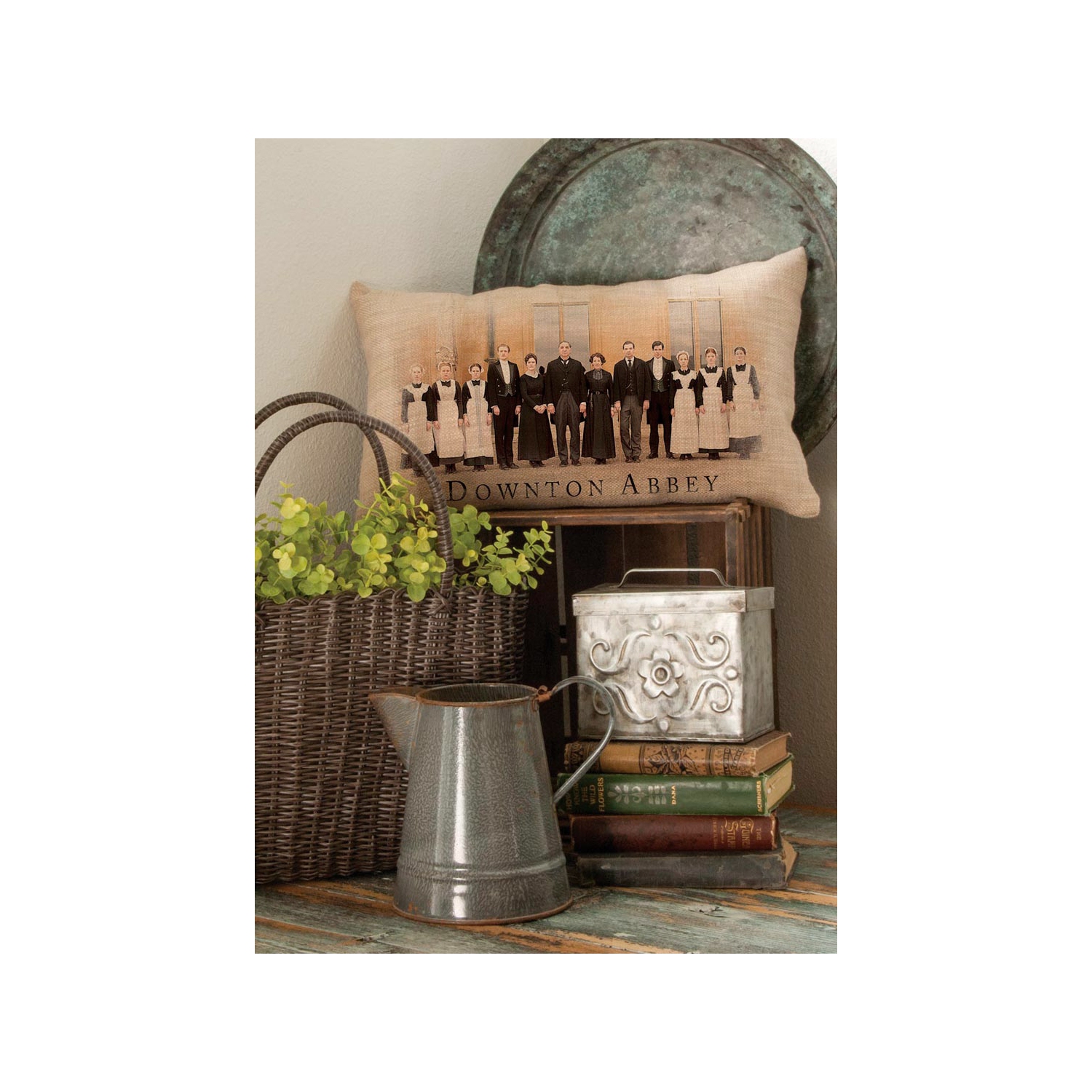 Coussin décoratif rectangulaire, « Downton Abbey », 20 po, fonte britannique