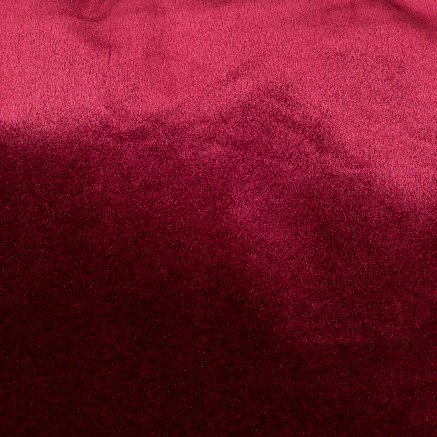 17" Wine Red Plush Velvet Solid Square Throw Pillow with Piped Edging