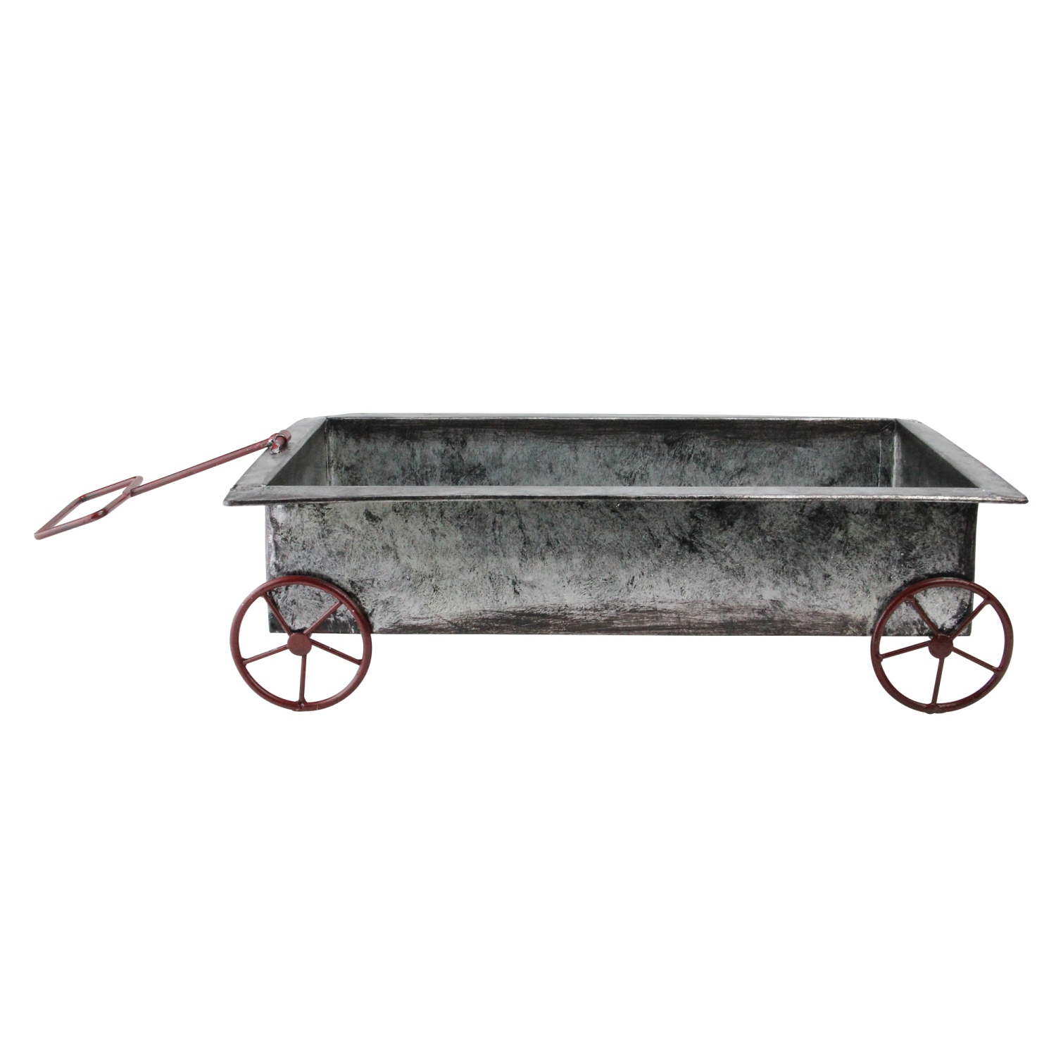 16.25" Gray Iron Wagon Display Piece