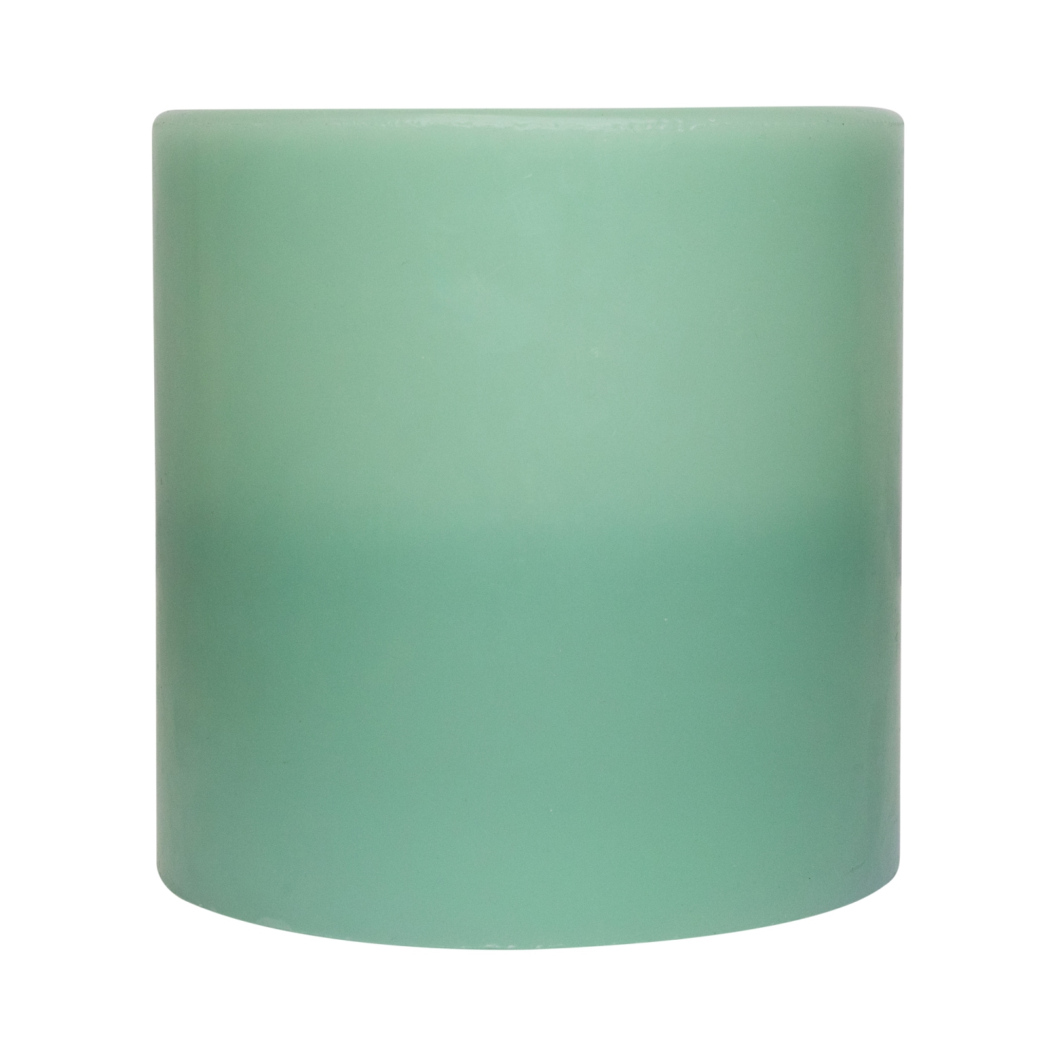 6" Sage Green Battery Operated Flameless LED 3-Wick Flickering Wax Pillar Candle