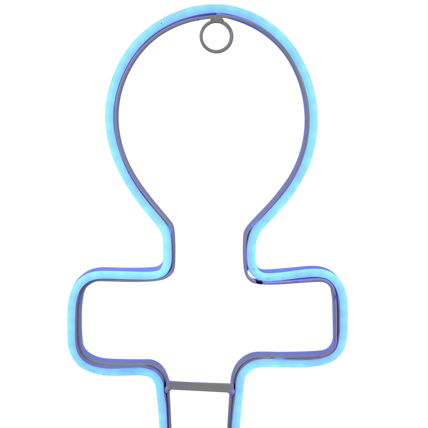 17" Neon Blue LED Lighted Anchor Window Silhouette Decor