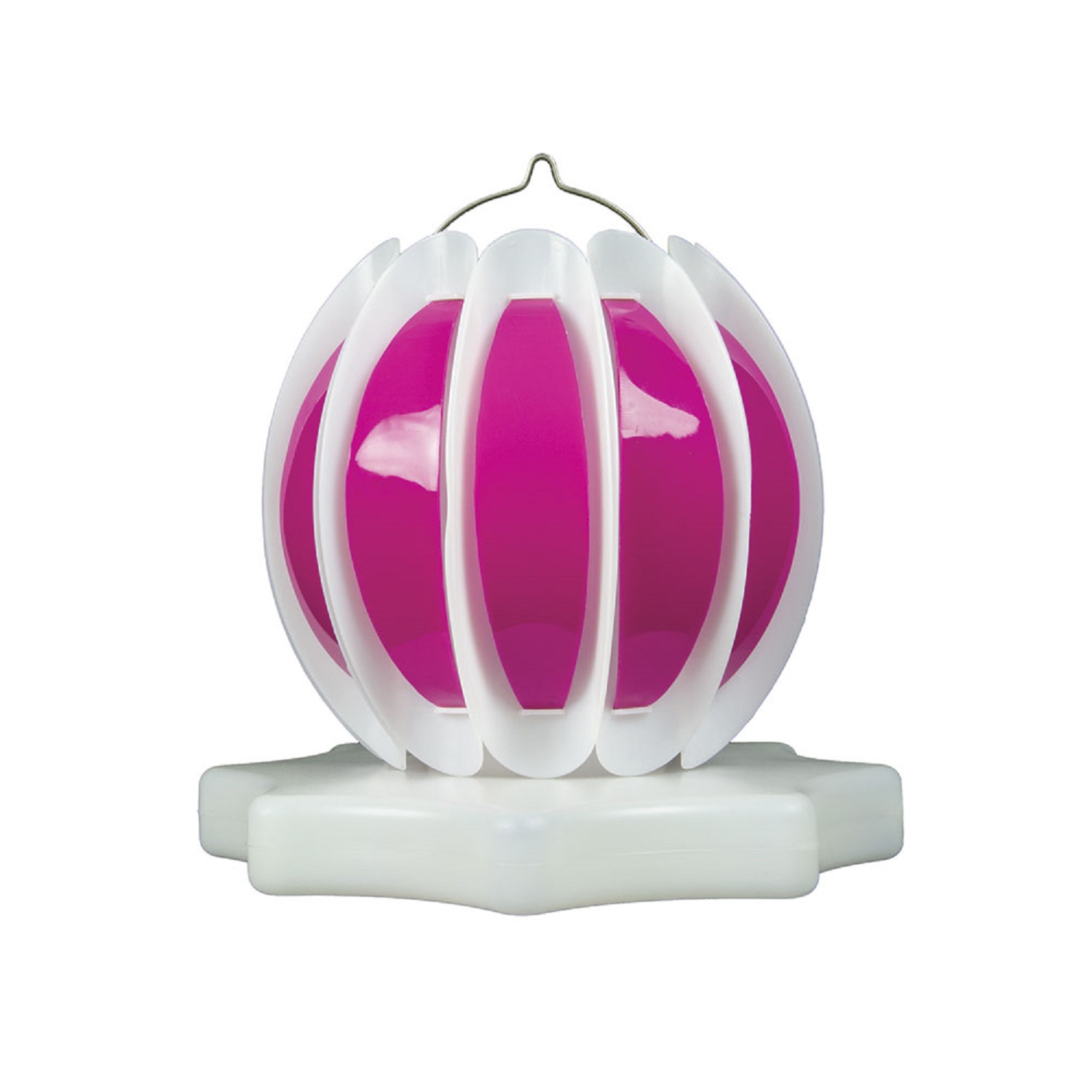 Ensemble de 2 lanternes décoratives d'extérieur suspendues ou flottantes à énergie solaire roses et blanches