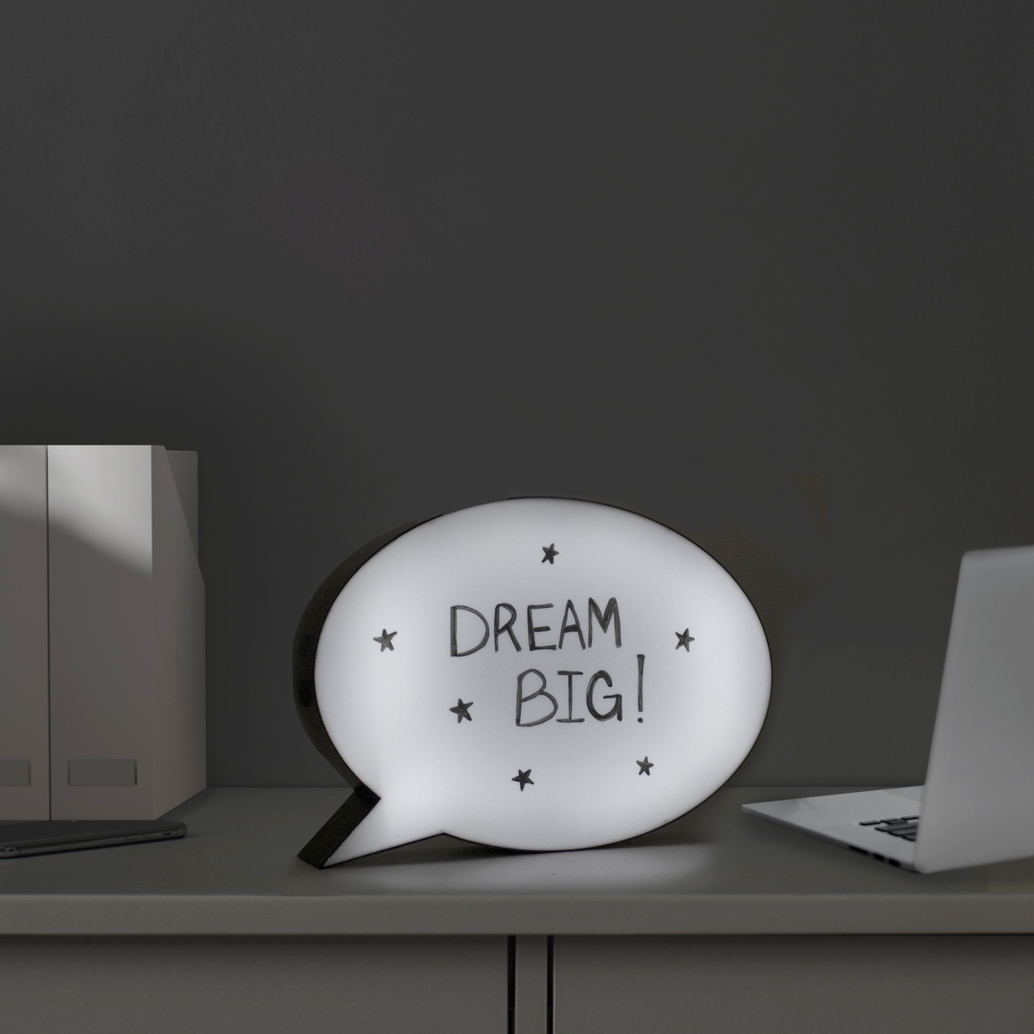 12" LED Lighted Thought Cloud Dry Erase White Board