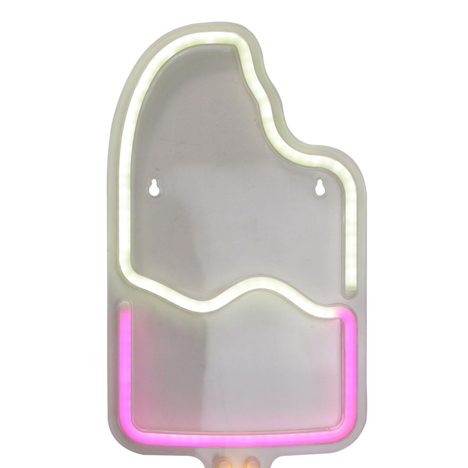 17.75" Pink and White Popsicle LED Neon Style Wall Sign