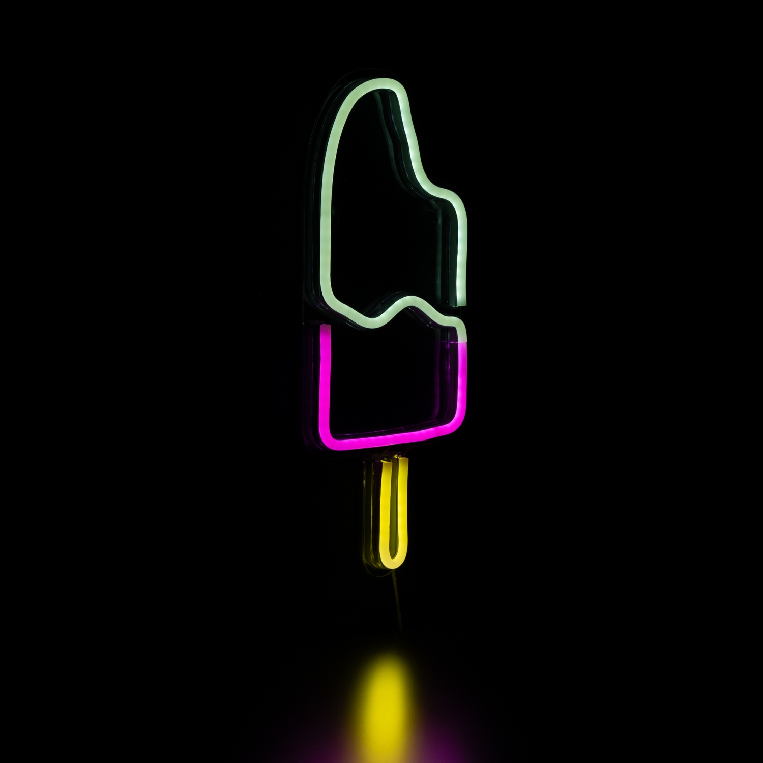 17.75" Pink and White Popsicle LED Neon Style Wall Sign