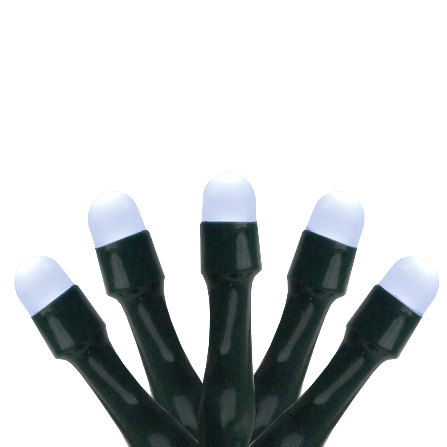 Set of 15 LED Battery Operated Clear Micro Rice Christmas Lights - Green Wire