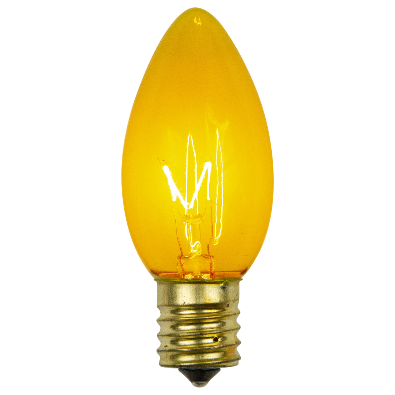 Pack of 25 Incandescent Yellow C9 Christmas Replacement Bulbs