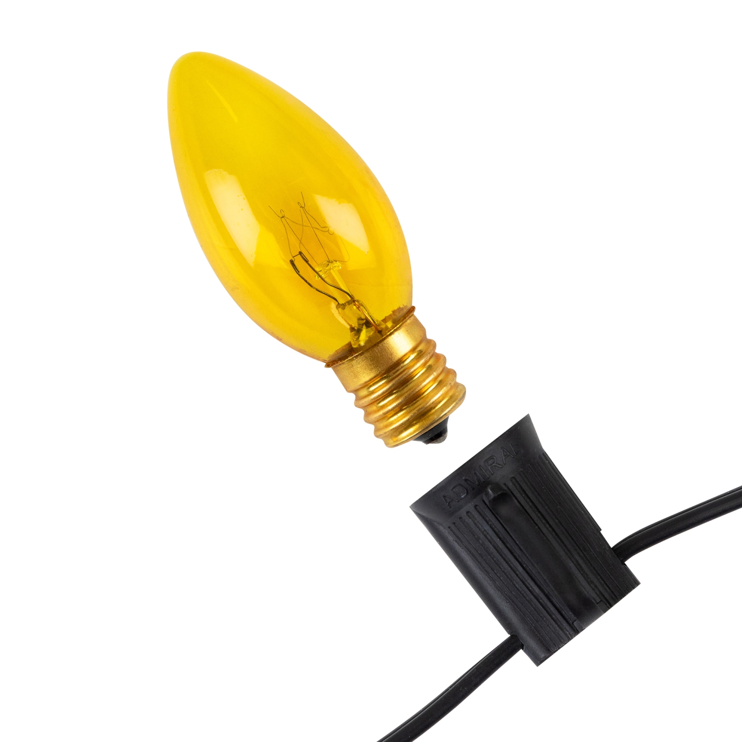 Pack of 25 Incandescent Yellow C9 Christmas Replacement Bulbs