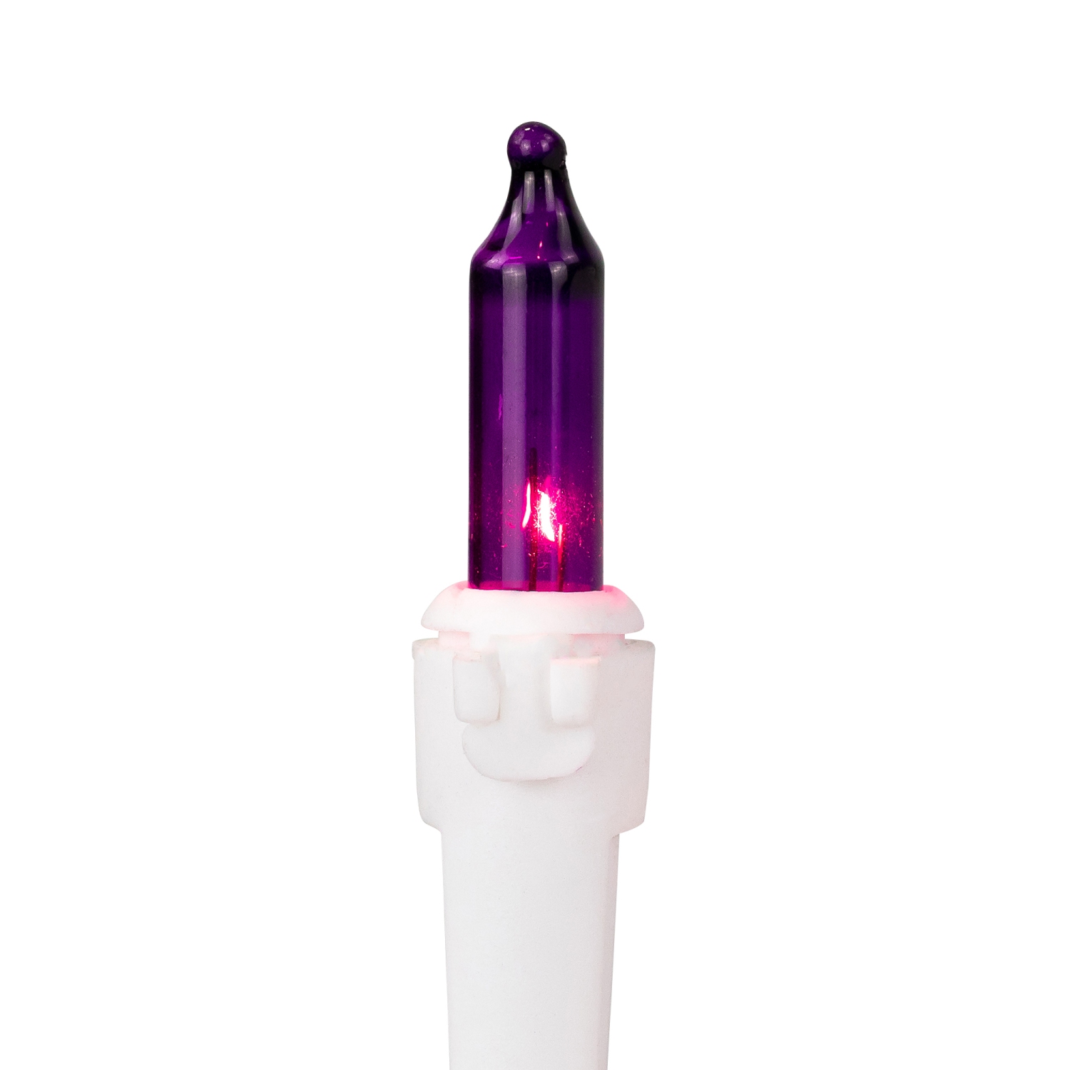 100 mini-lumières de Noël violettes – Câble blanc 49,6 pi