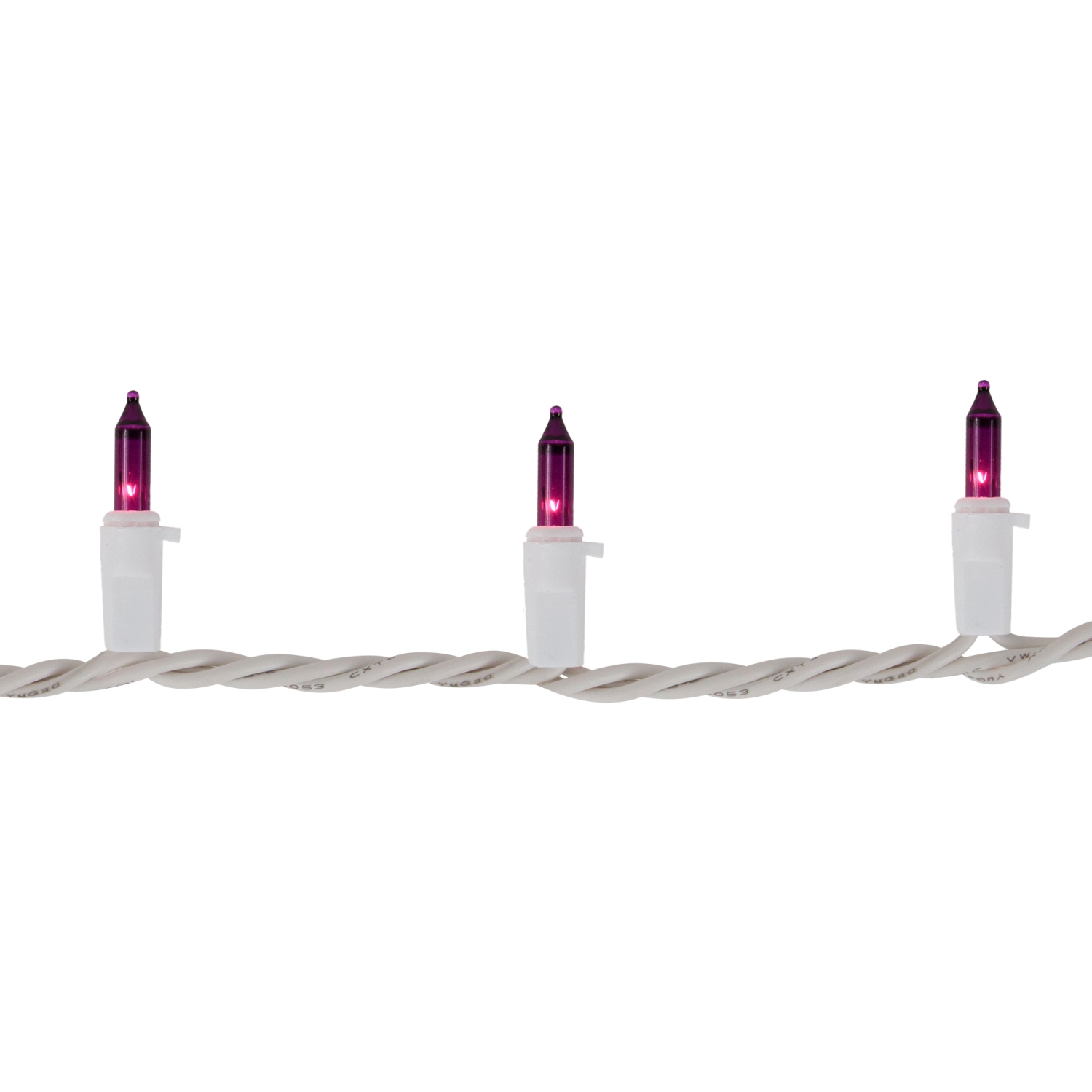100 mini-lumières de Noël violettes – Câble blanc 49,6 pi
