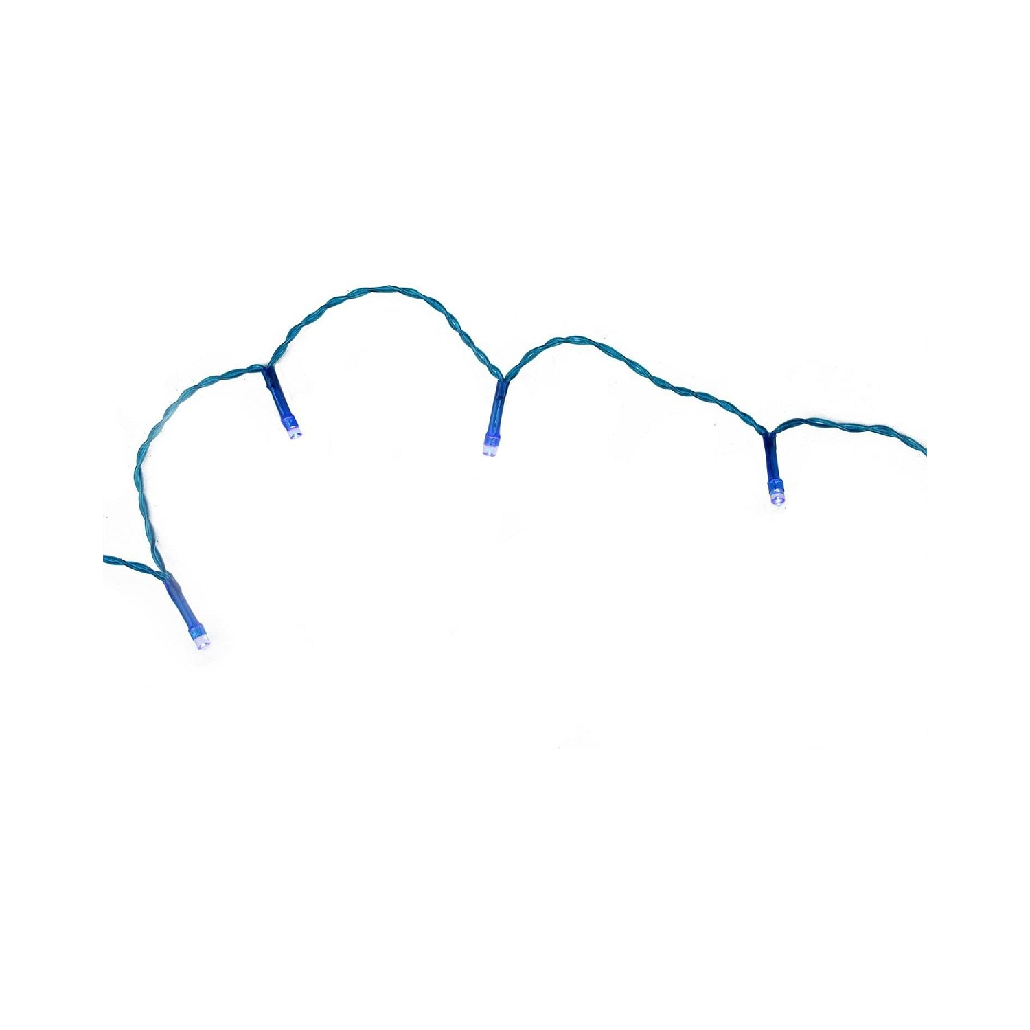 20 lumières de Noël à DEL bleues à grand angle à piles - fil bleu de 6.25 pi