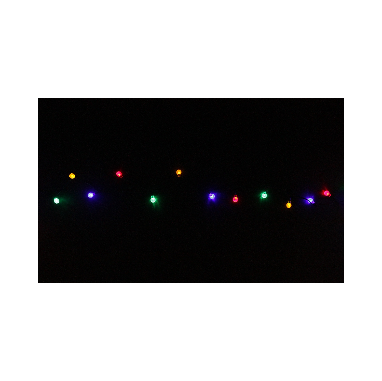 240 lumières de Noël en forme de globe à DEL multicolores G20 - fil vert de 80 pi