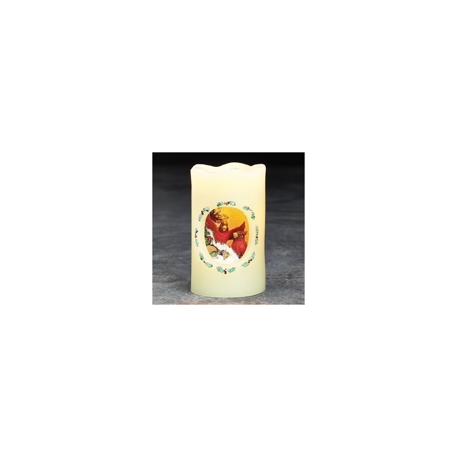 Bougie à DEL blanche Vibranly de 5 po scène vacillante sans flamme