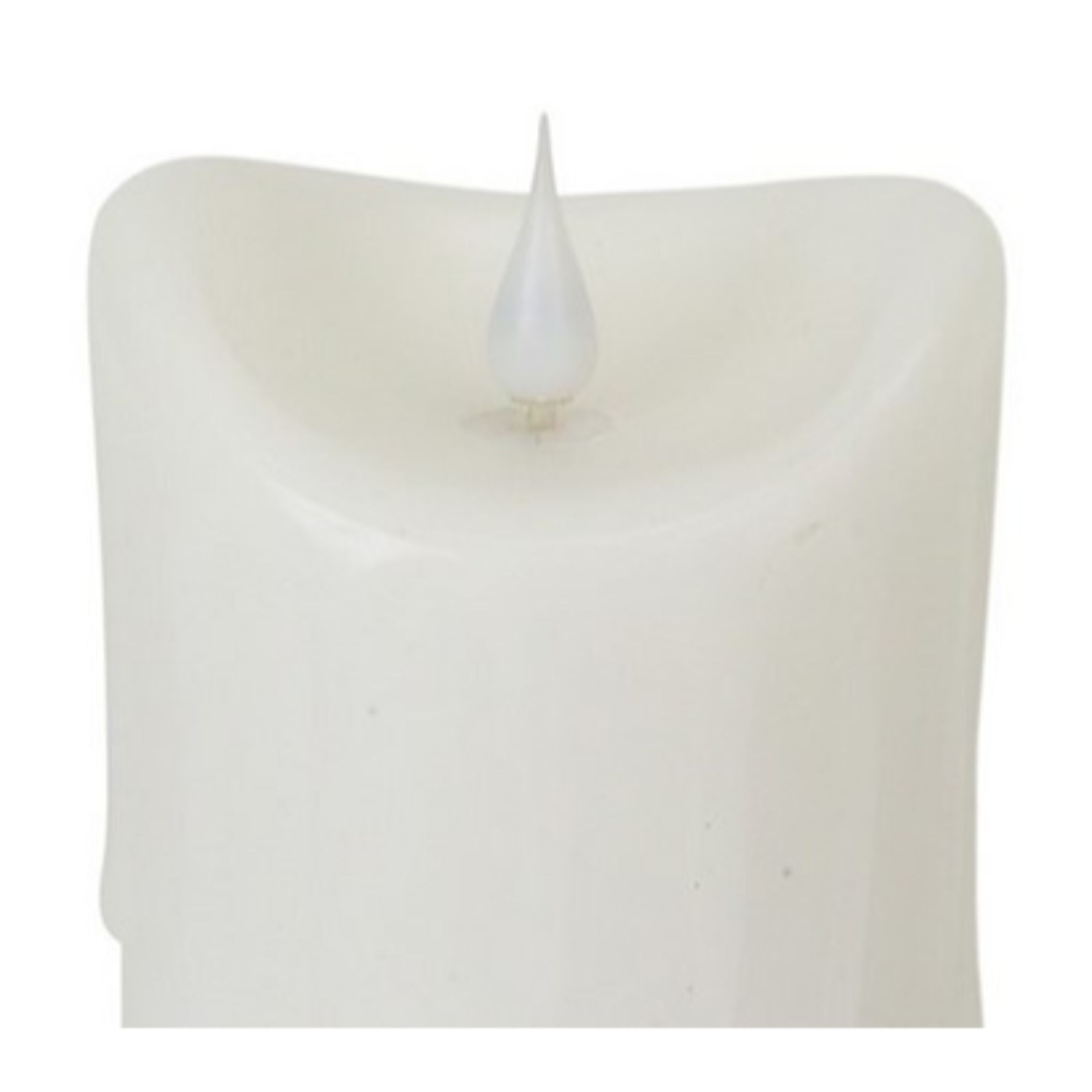 Bougie cylindrique à DEL blanche illuminée, sans flamme, à piles, 5.25 po