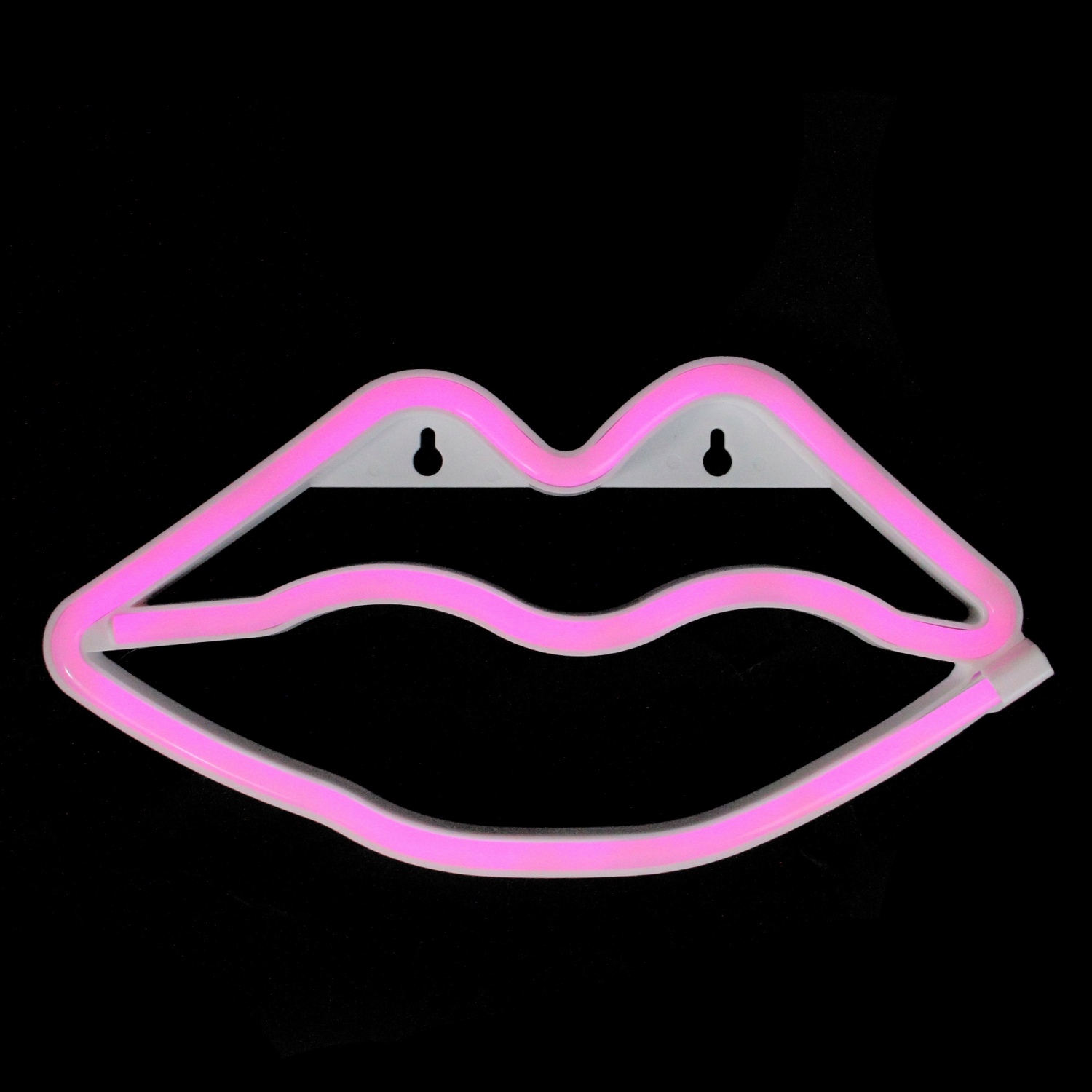 10.5" Pink Lips LED Neon Style Valentine's Day Wall Sign