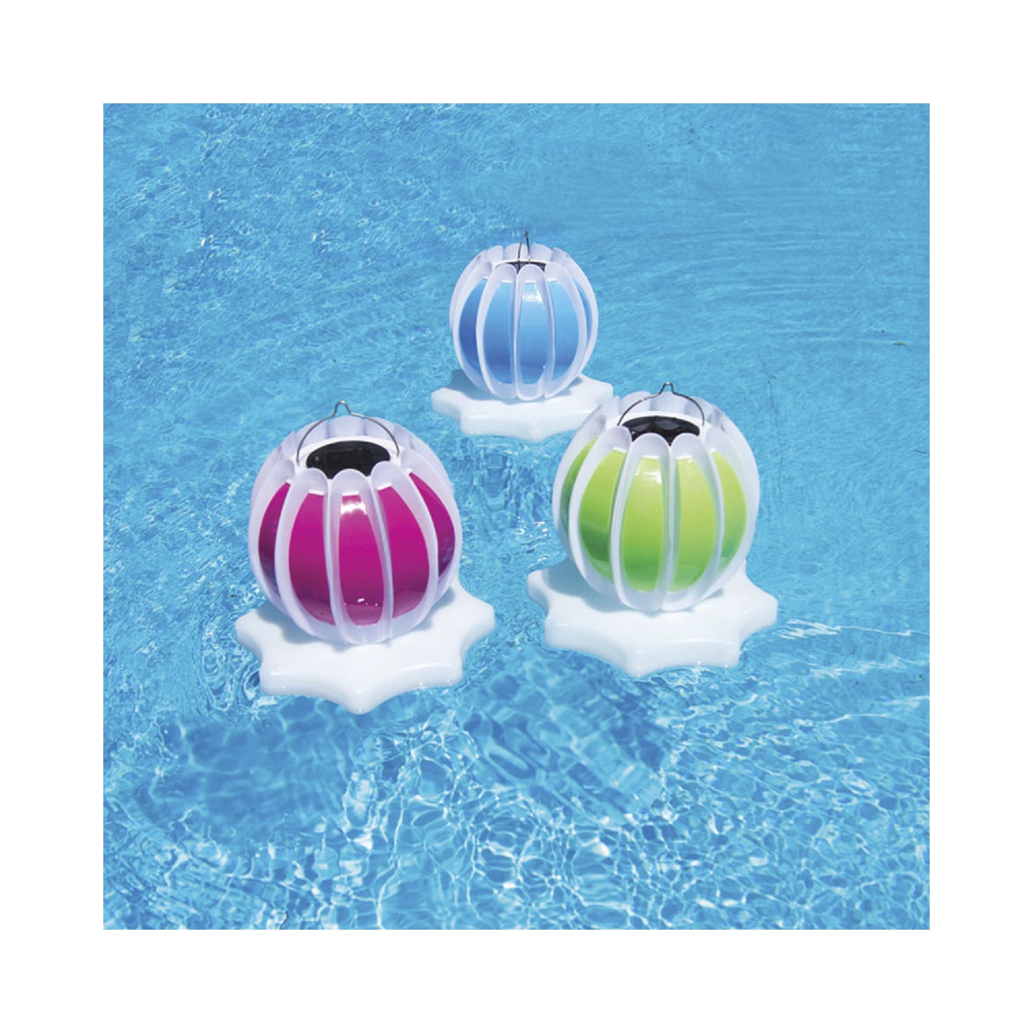 Ensemble de 2 lanternes décoratives extérieures flottantes ou suspendues à énergie solaire