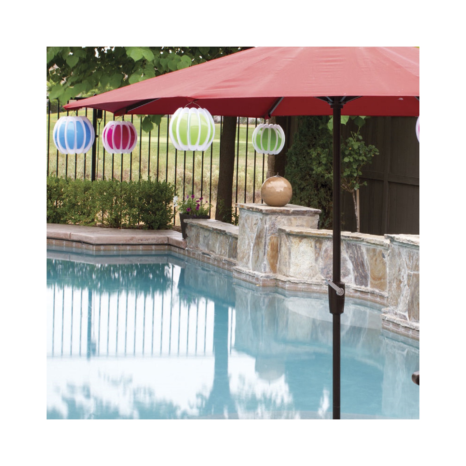 Ensemble de 2 lanternes décoratives extérieures flottantes ou suspendues à énergie solaire