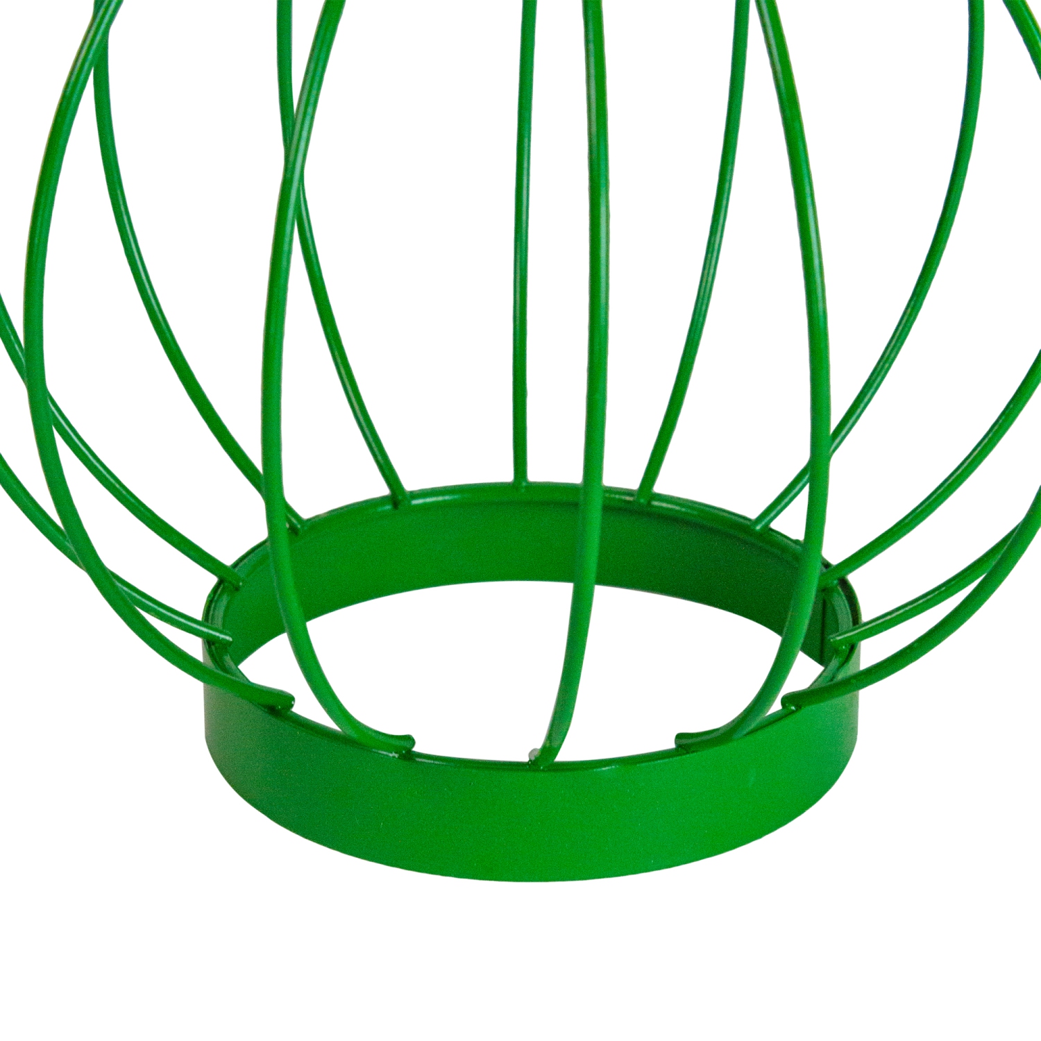 6.5" Green Outdoor Hanging LED Solar Lantern with Handle