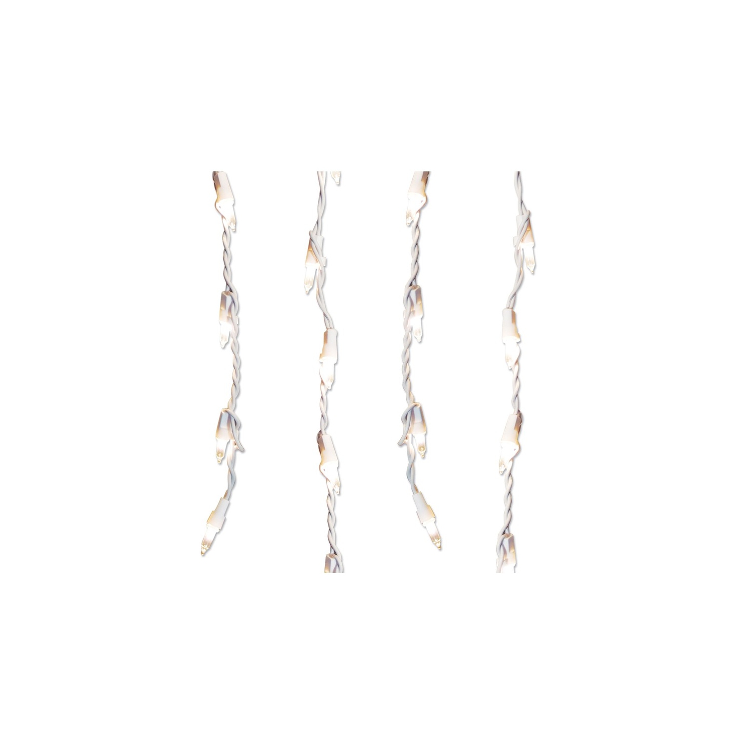 300 mini-glaçons lumineux transparents – fil blanc de 8.5 pi