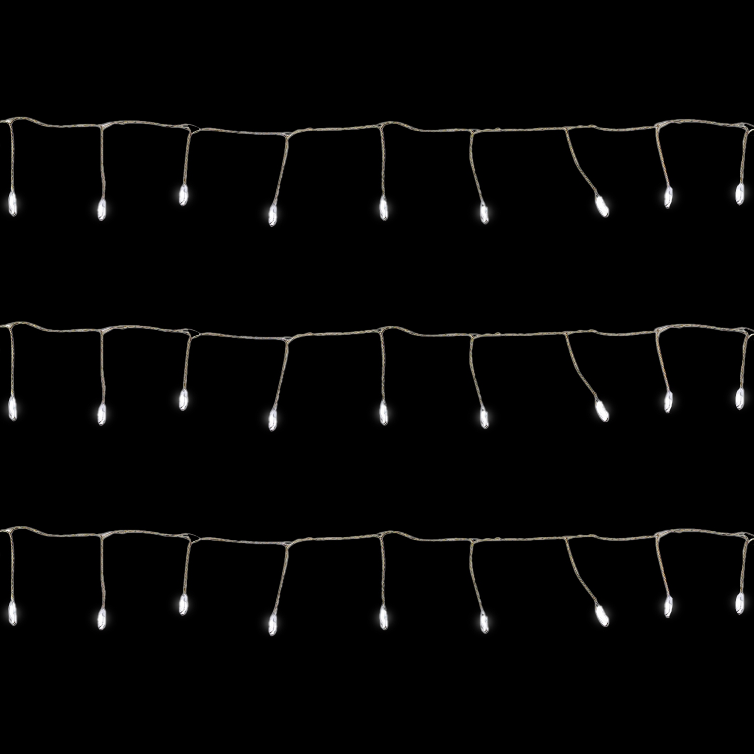 Set of 40 Pure White LED Fairy Christmas Lights with Remote Control 6'