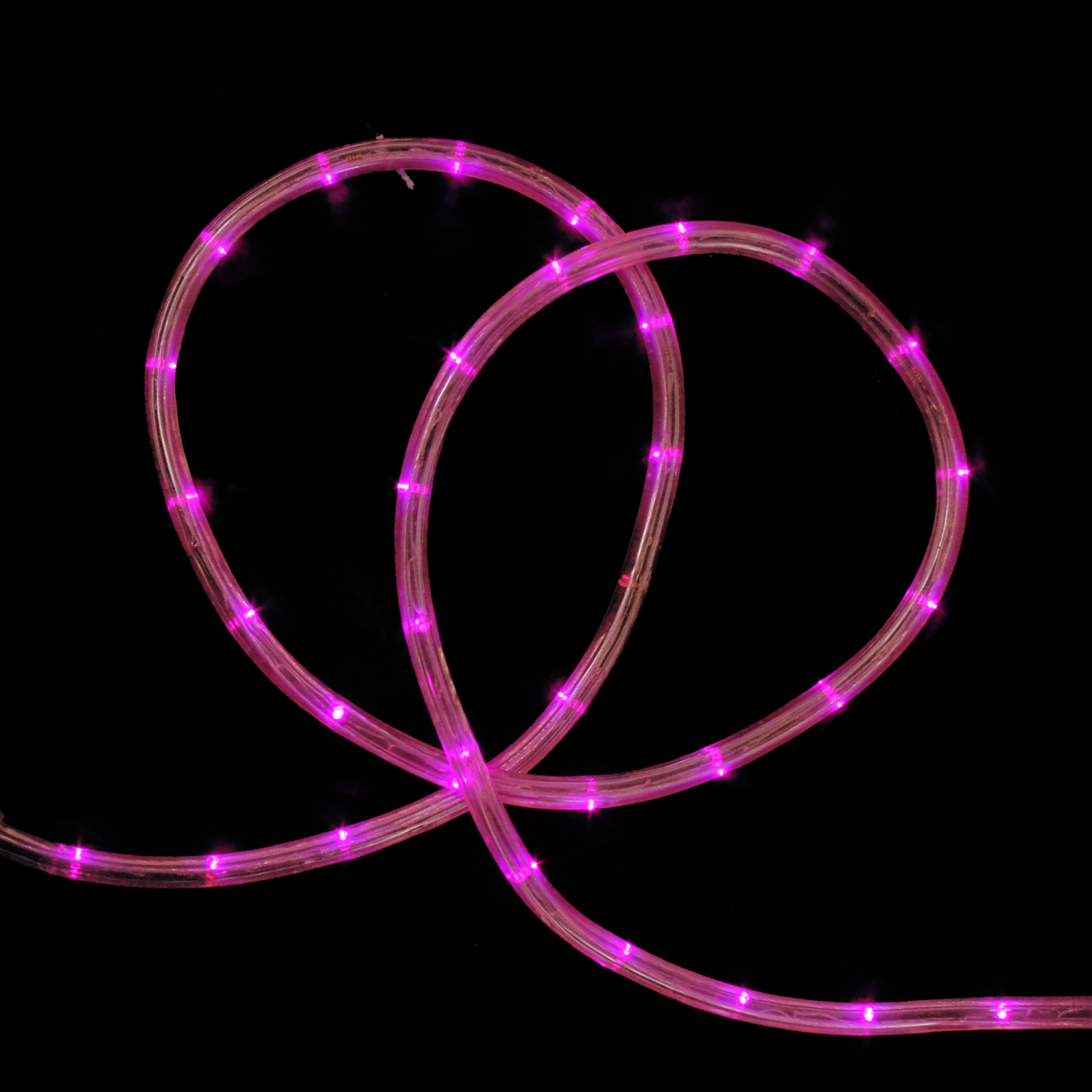 Pink LED Outdoor Christmas Rope Lights - 18 ft