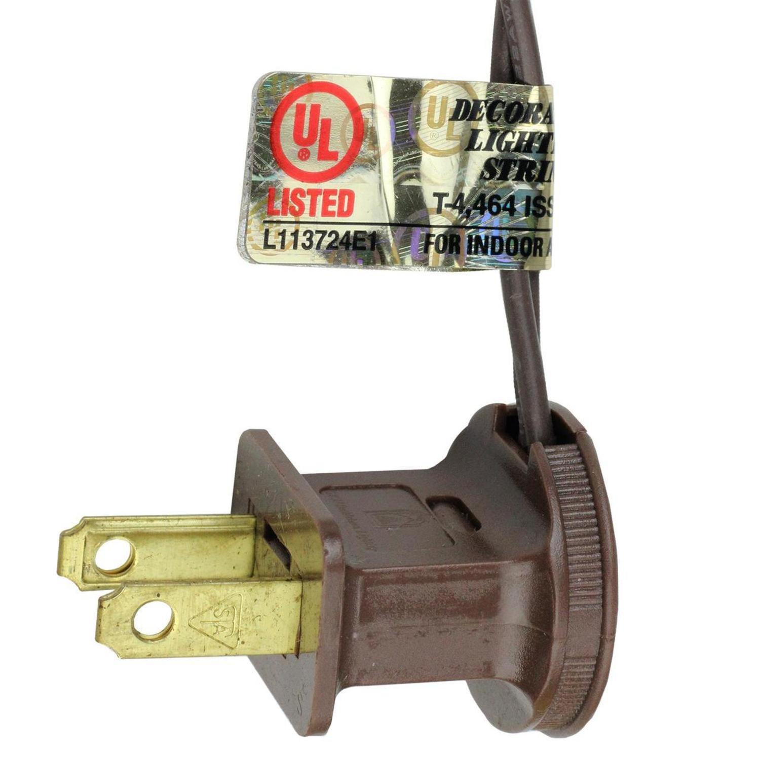 Ensemble de 300 mini lumières de Noël transparentes, 149,6 pi, fil brun