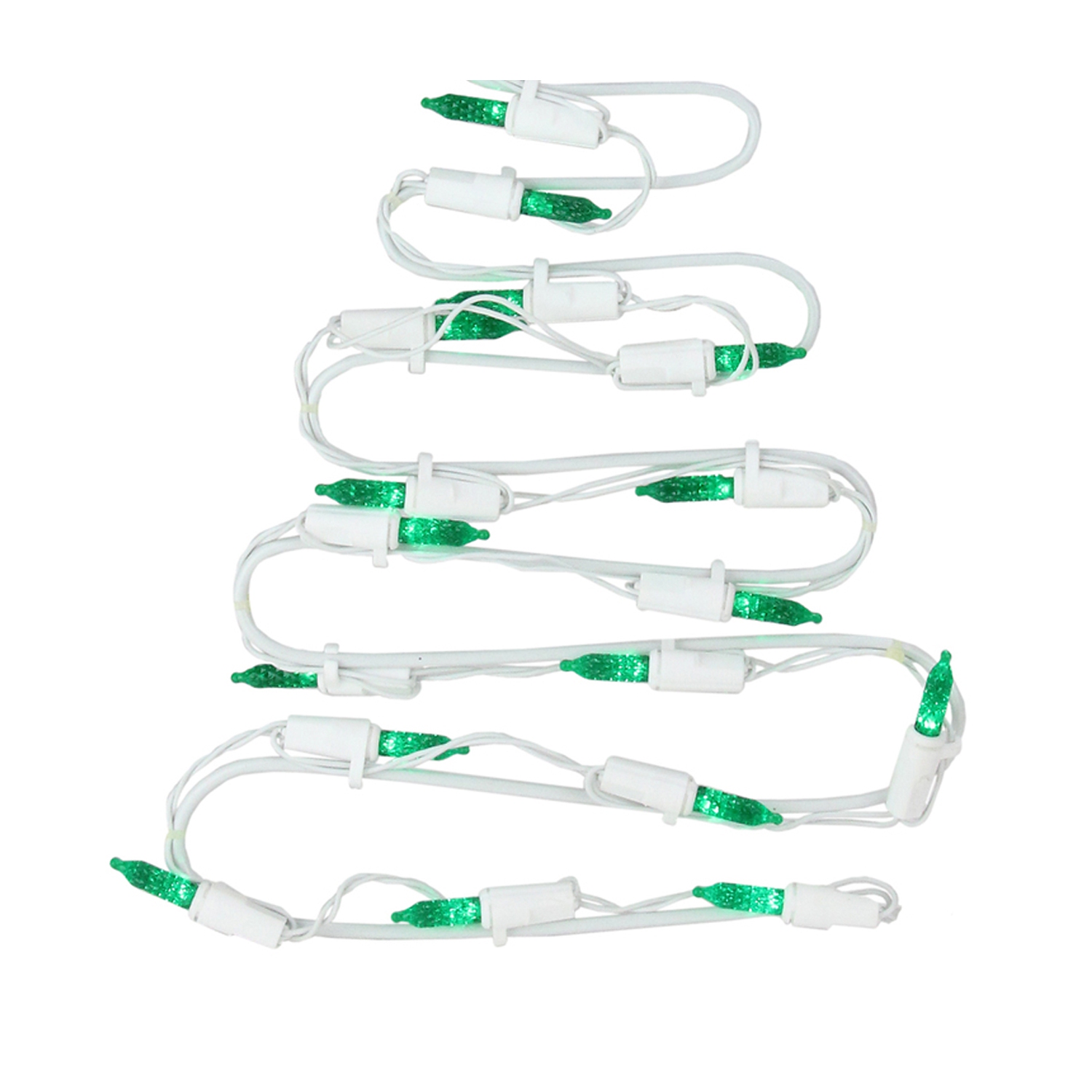 12.5" LED Lighted White Battery Operated Christmas Tree Window Silhouette Decoration