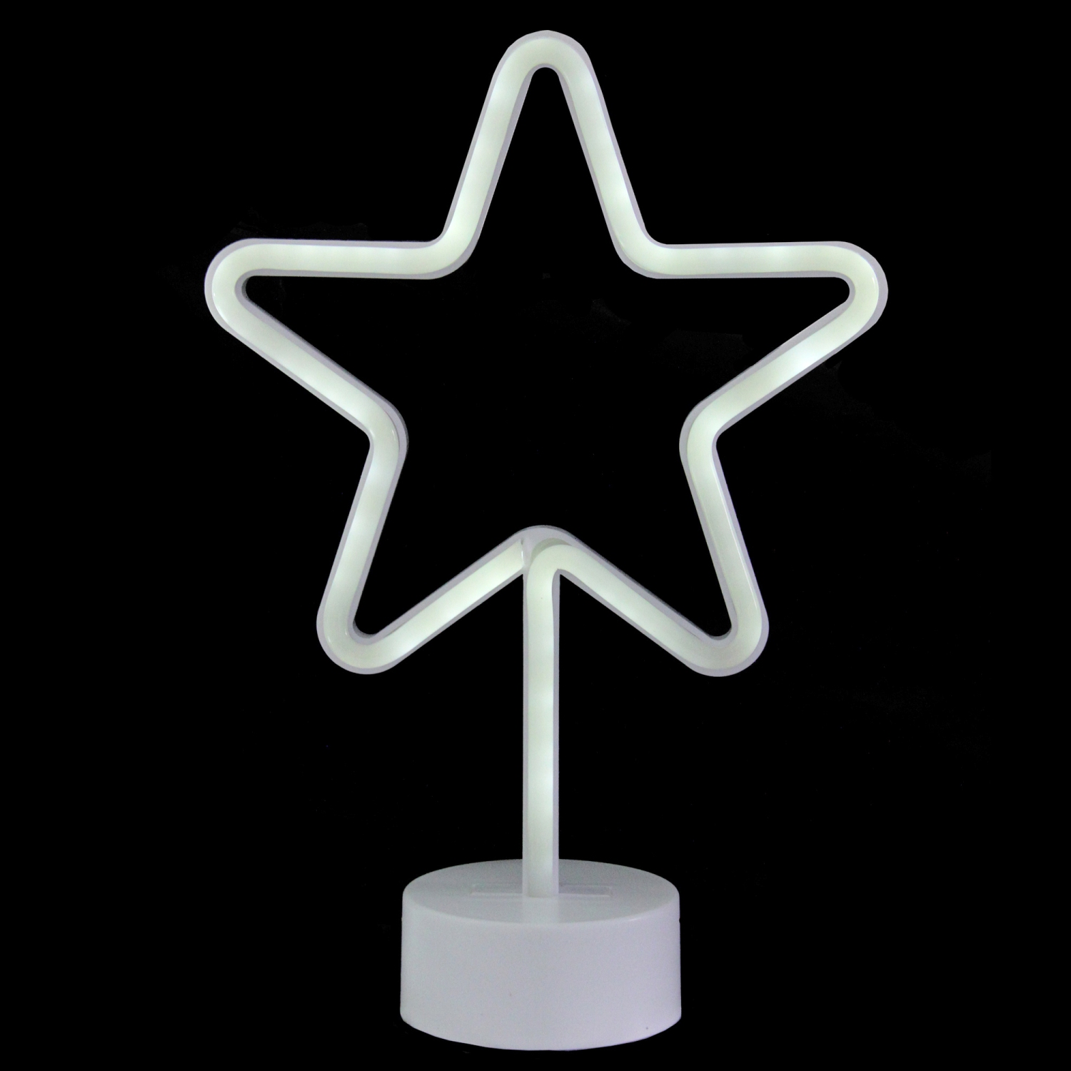 11.5" White Star LED Neon Style Table Sign
