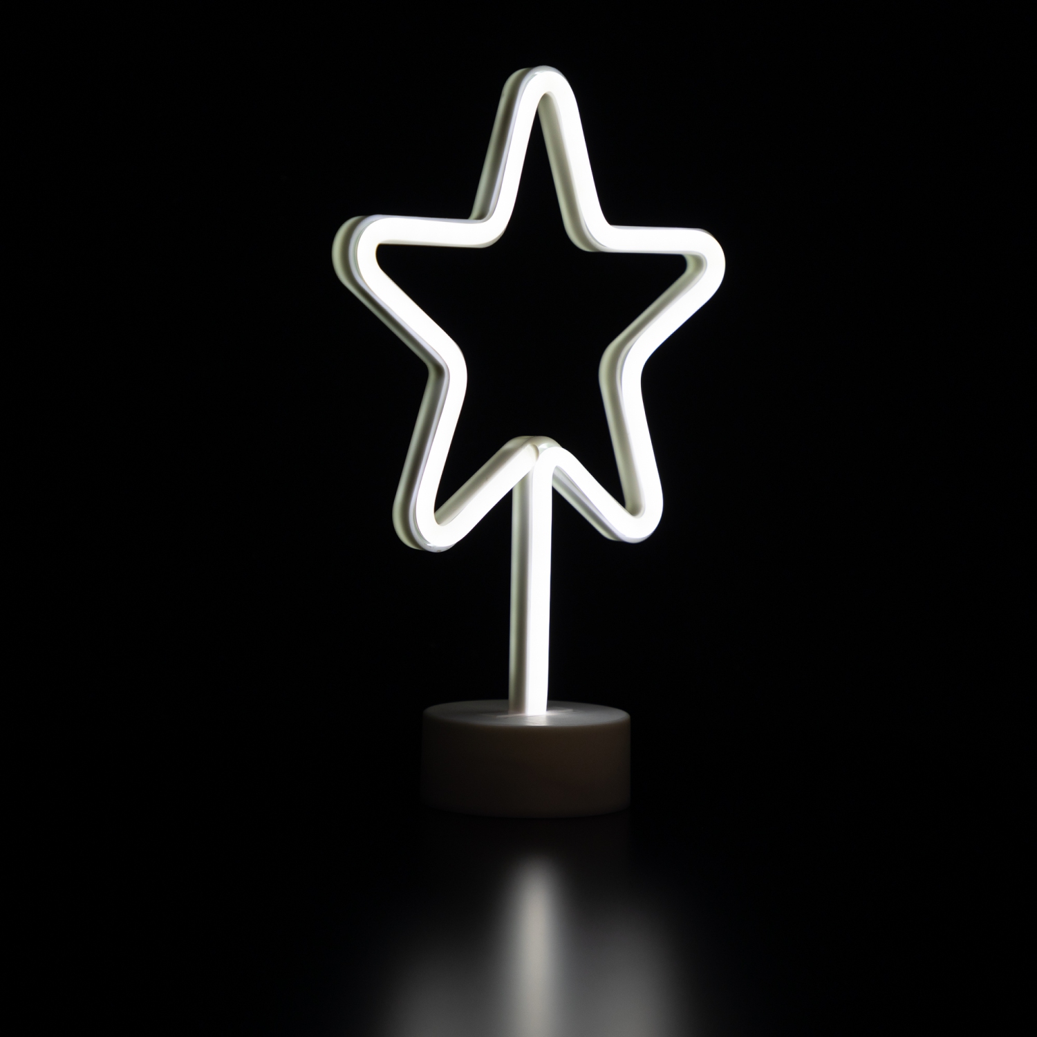 11.5" White Star LED Neon Style Table Sign