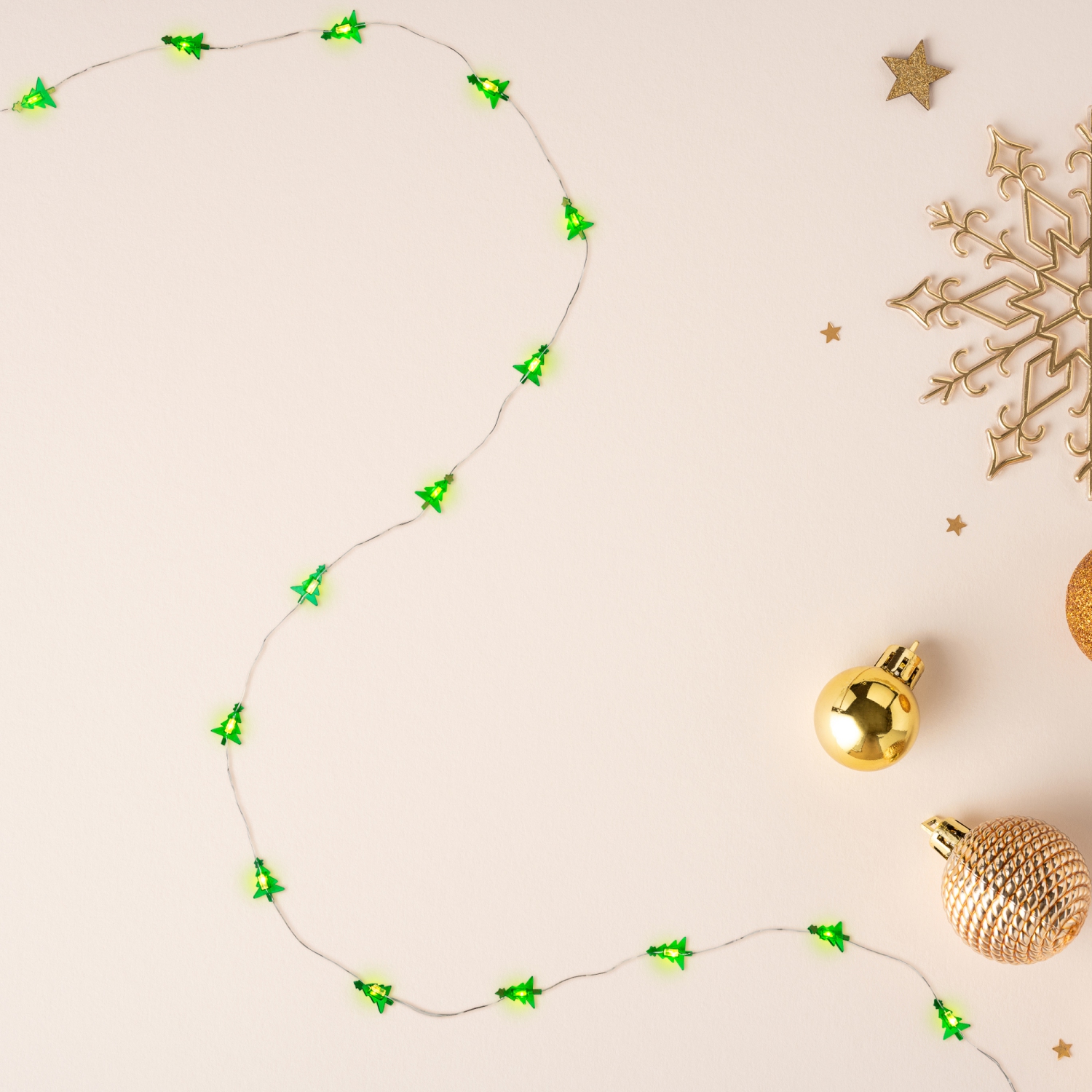 20-Count Warm White LED Christmas Tree Lights - 6 ft Silver Copper Wire