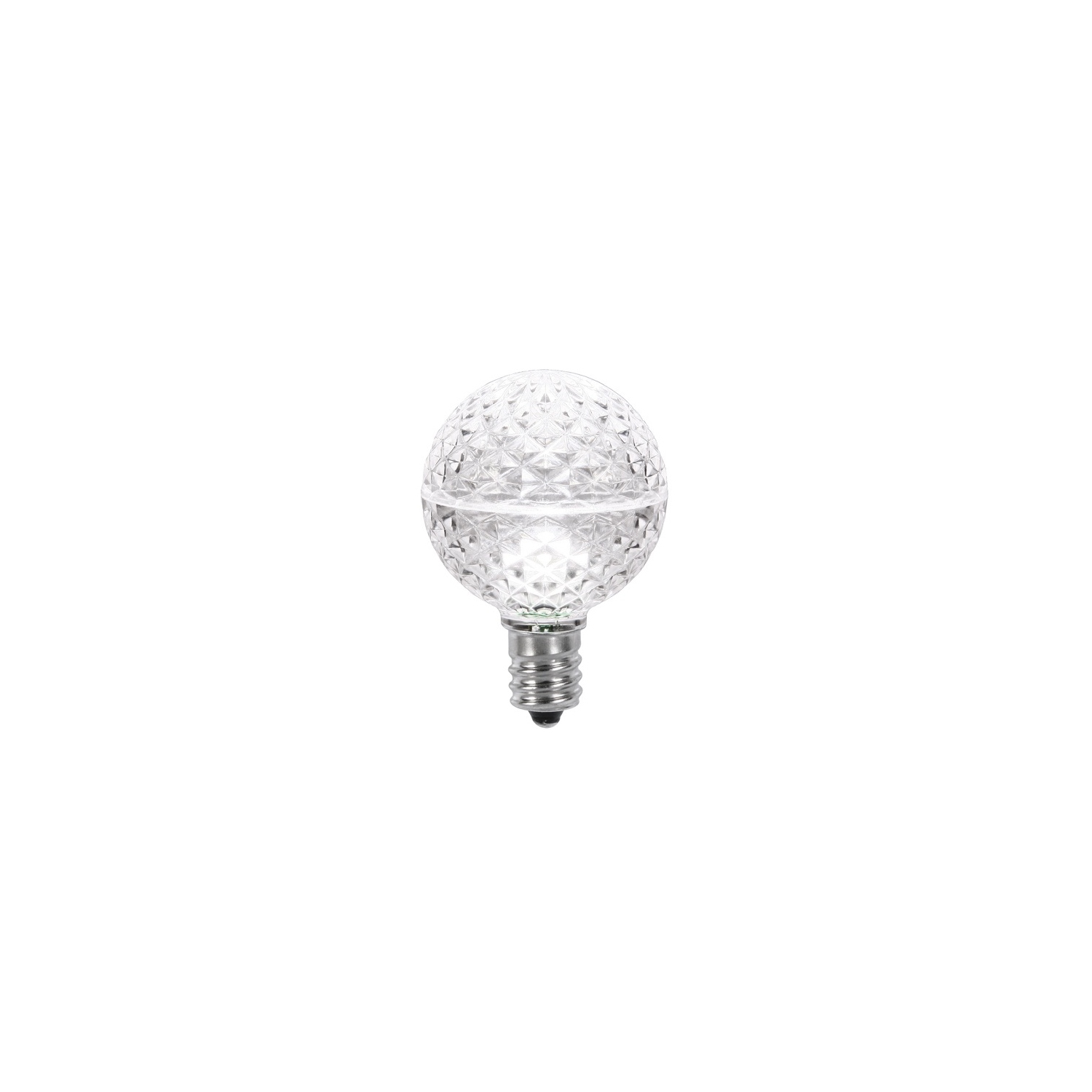 Club Pack of 25 Pure White LED G40 Christmas Replacement Bulbs