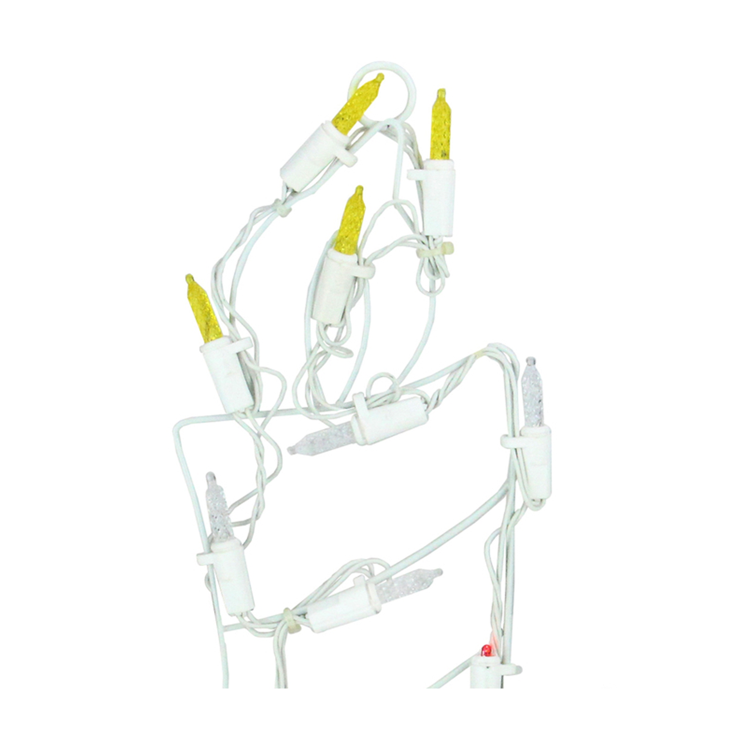 12" Lighted White Battery Operated LED Candle Christmas Window Silhouette Decoration