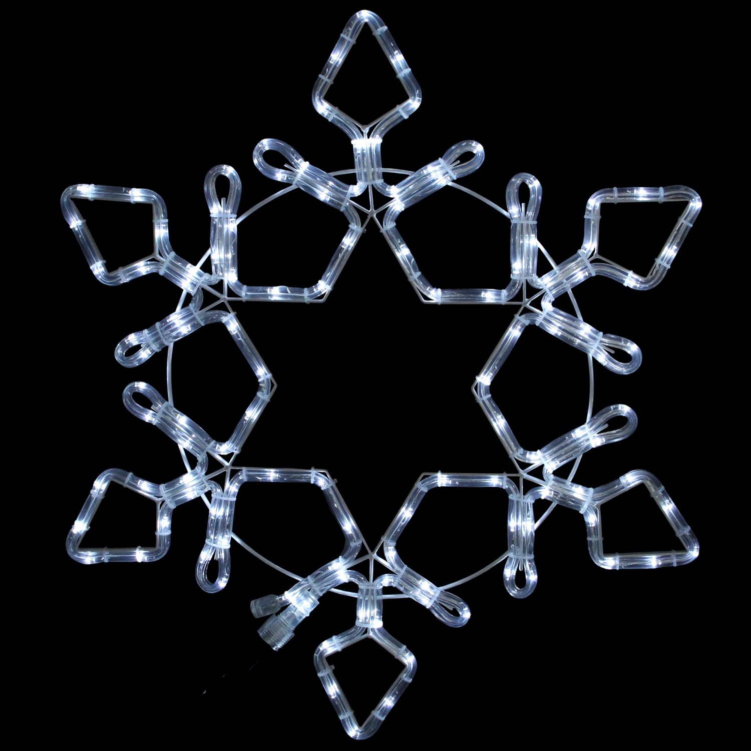 24" LED Rope Light Snowflake Commercial Christmas Decoration