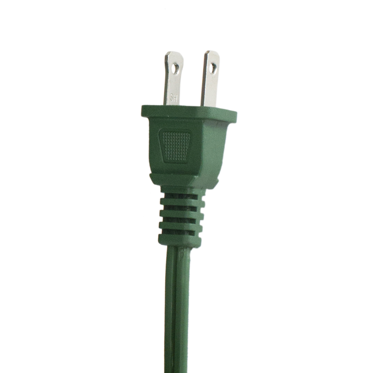 15' Green Indoor Extension Power Cord with 3-Outlets and Safety Lock