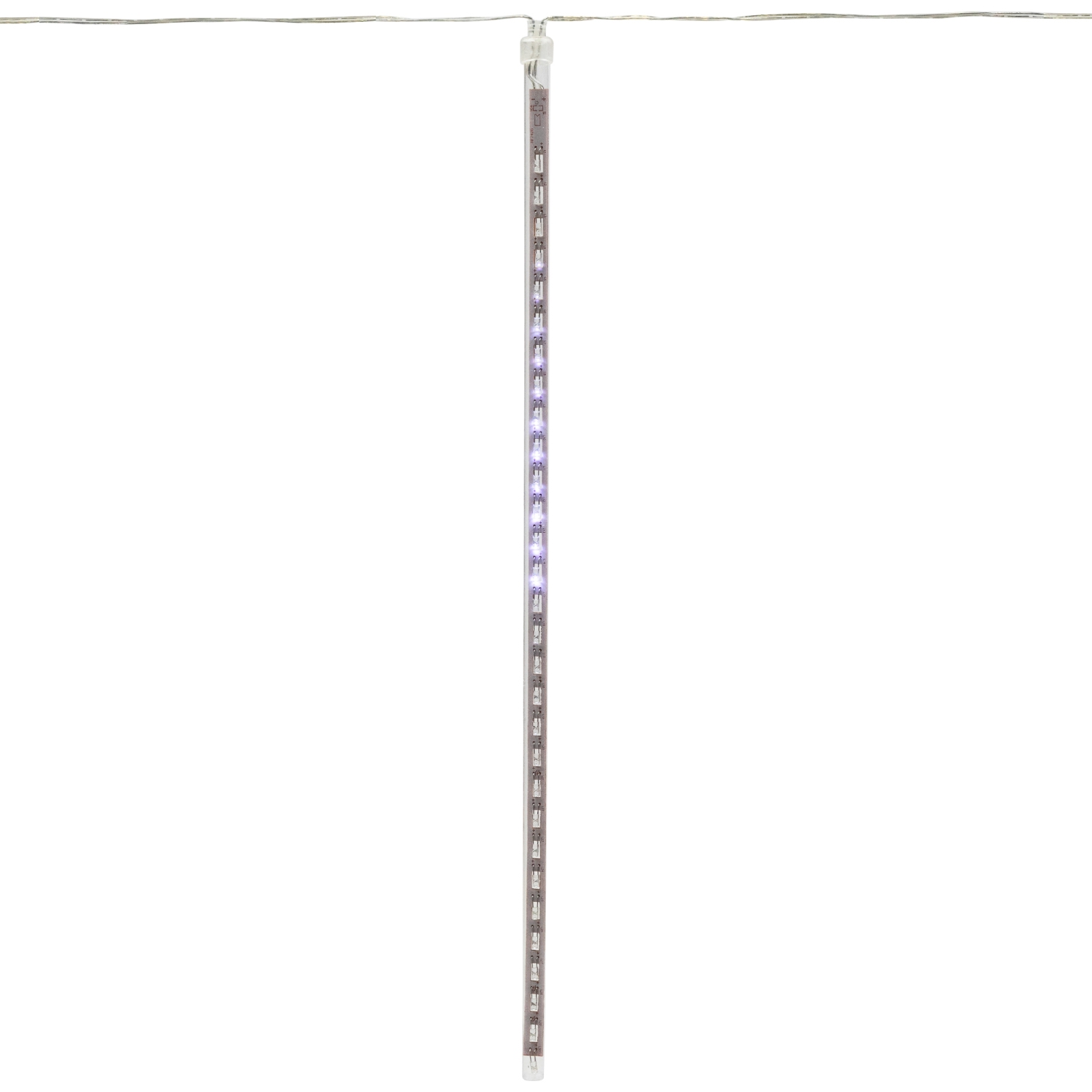 Jeu de 10 lumières de Noël tombantes DEL blanches en forme de glaçon - fil transparent de 20.5 pi