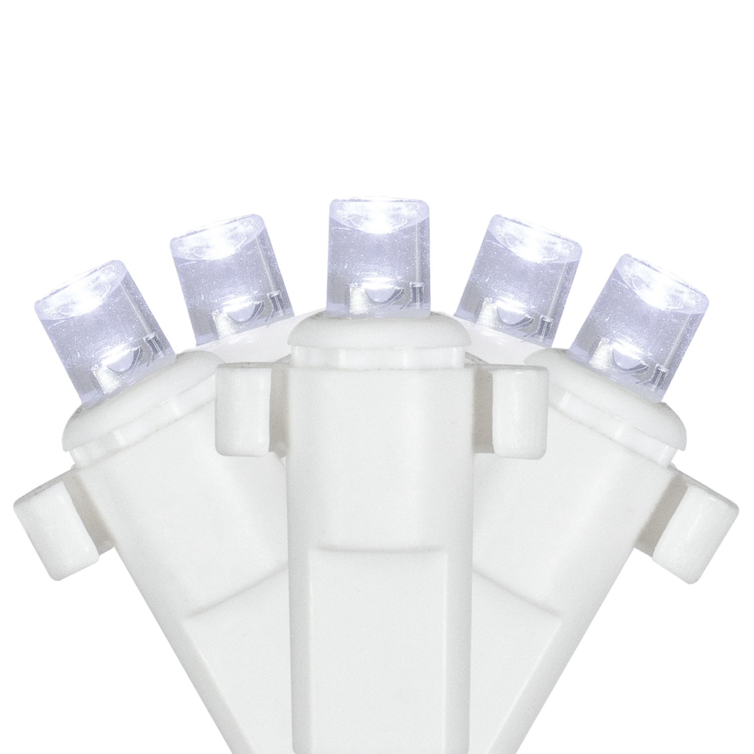 2' x 8' Pure White LED Wide Angle Net Style Column Wrap Christmas Lights, White Wire