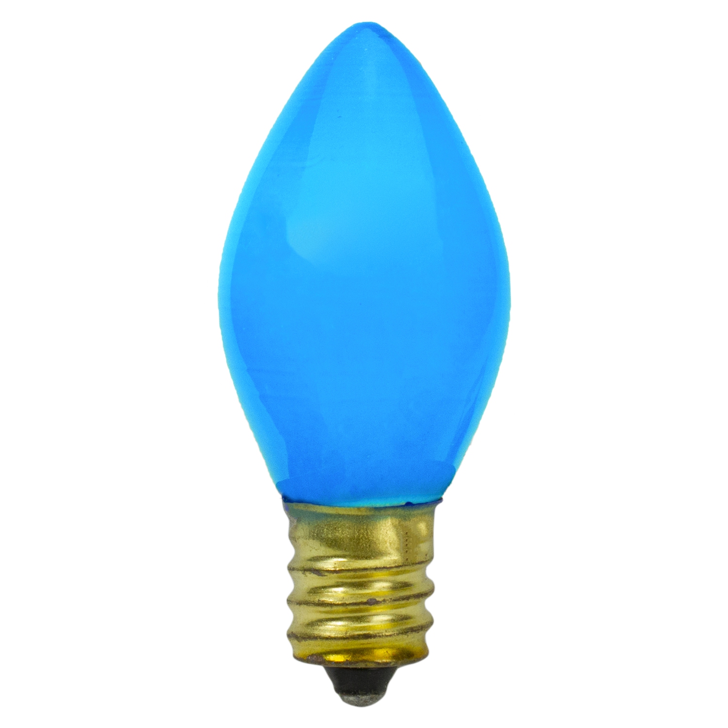 Pack of 4 Blue Opaque C7 Christmas Replacement Bulbs - 2"