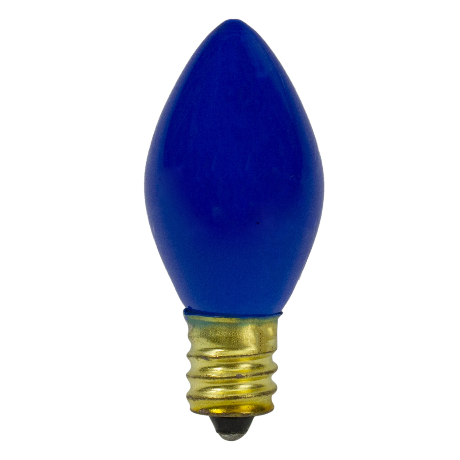 Pack of 4 Blue Opaque C7 Christmas Replacement Bulbs - 2"