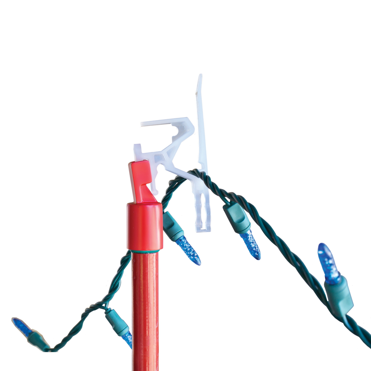 Set of 25 Ladderless Red and Green Light Hanging Kit, 11ft