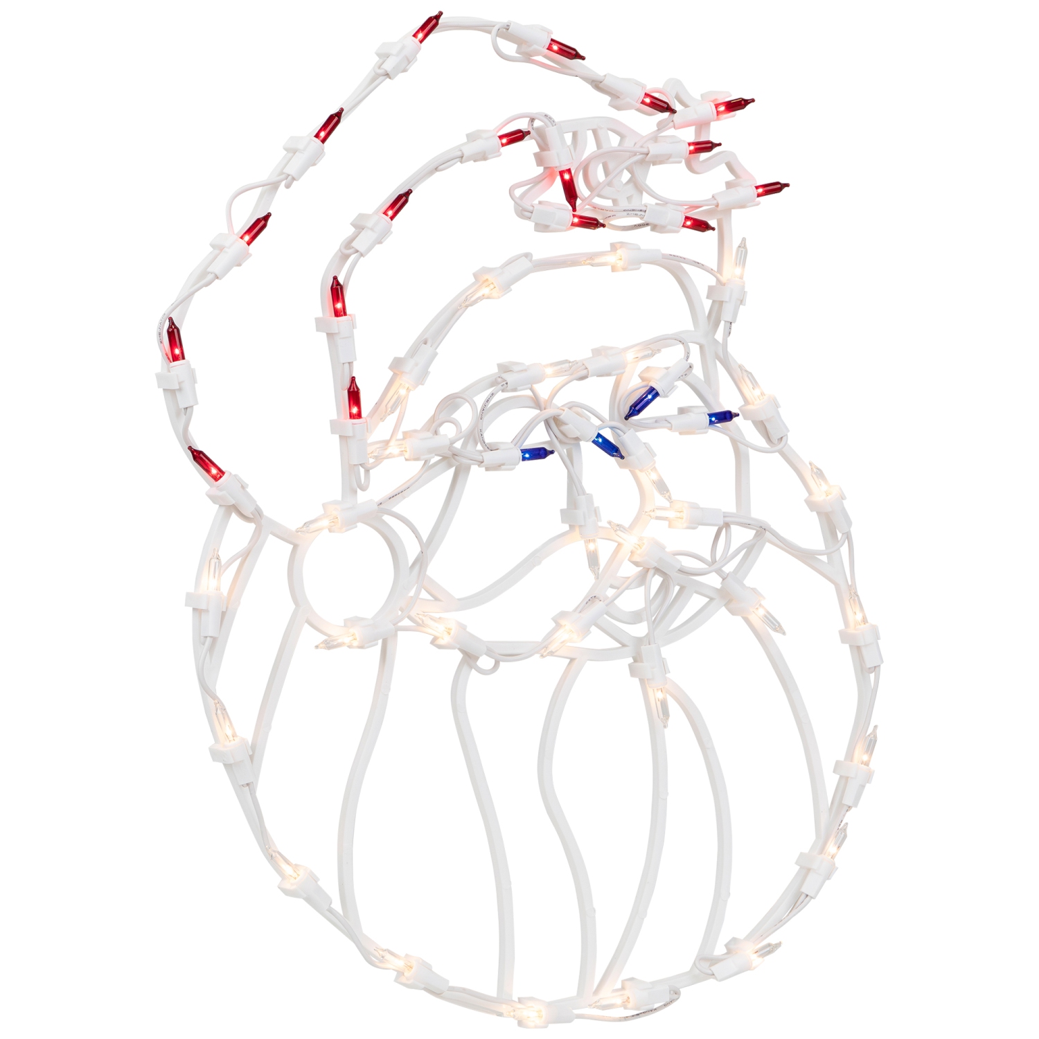 Décoration lumineuse en forme de fenêtre Père Noël, 18 po