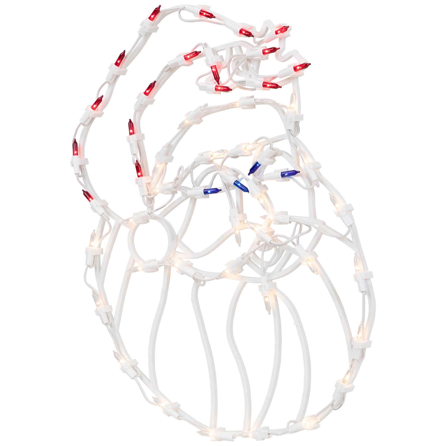 Décoration lumineuse en forme de fenêtre Père Noël, 18 po