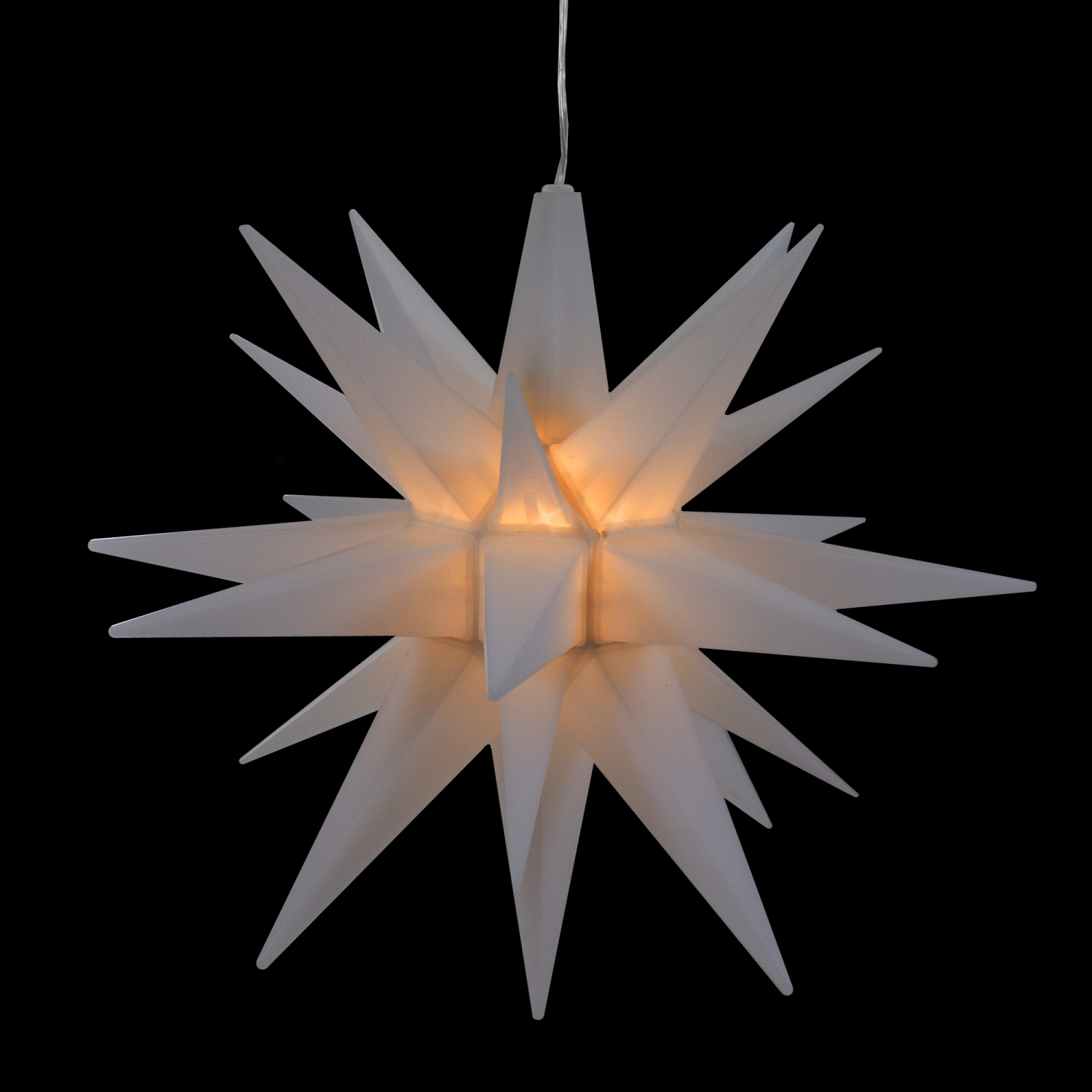 12" White LED Lighted Moravian Star Christmas Decoration