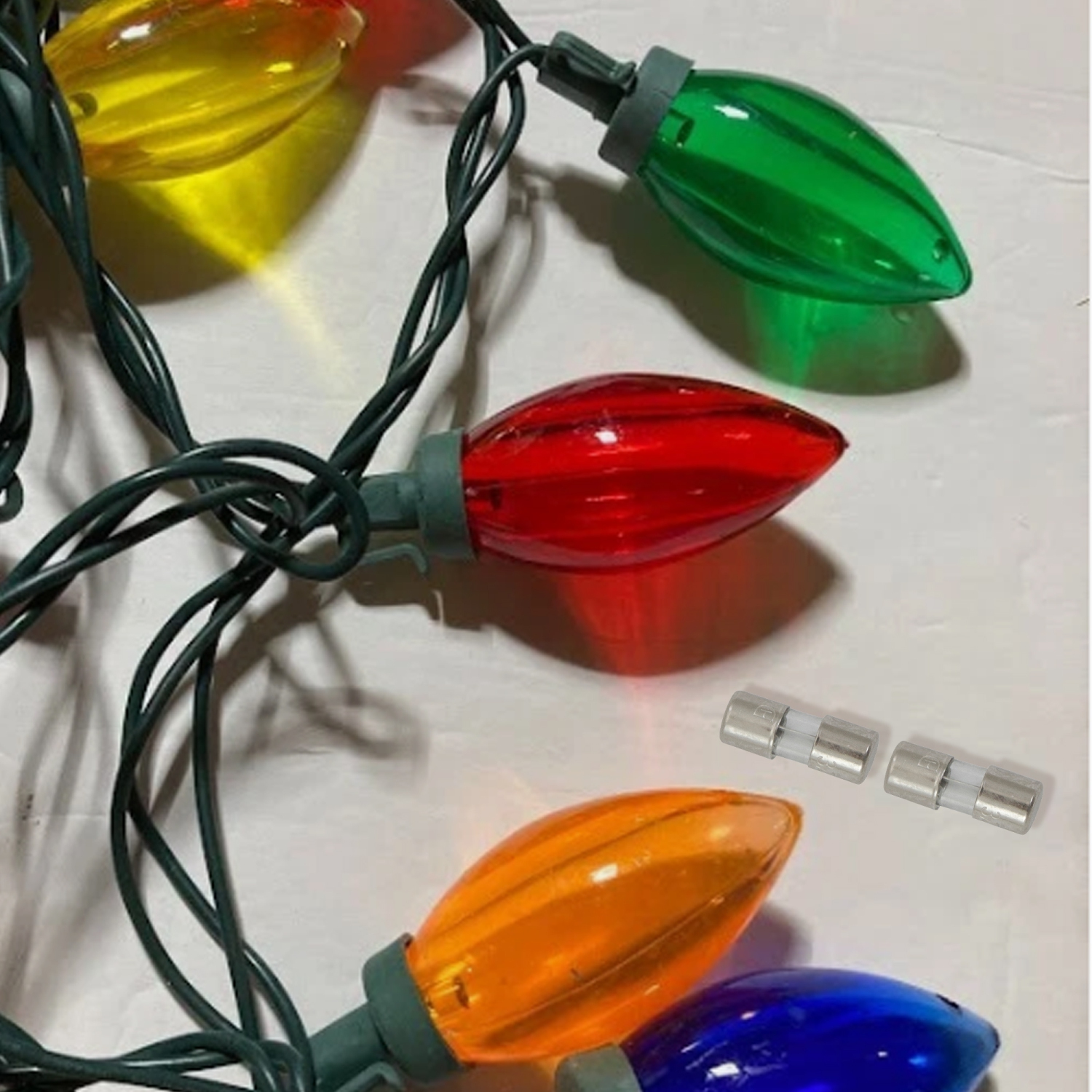 Set of 6 Replacement Fuses for C7 or C9 Christmas Lights - 3 Amps