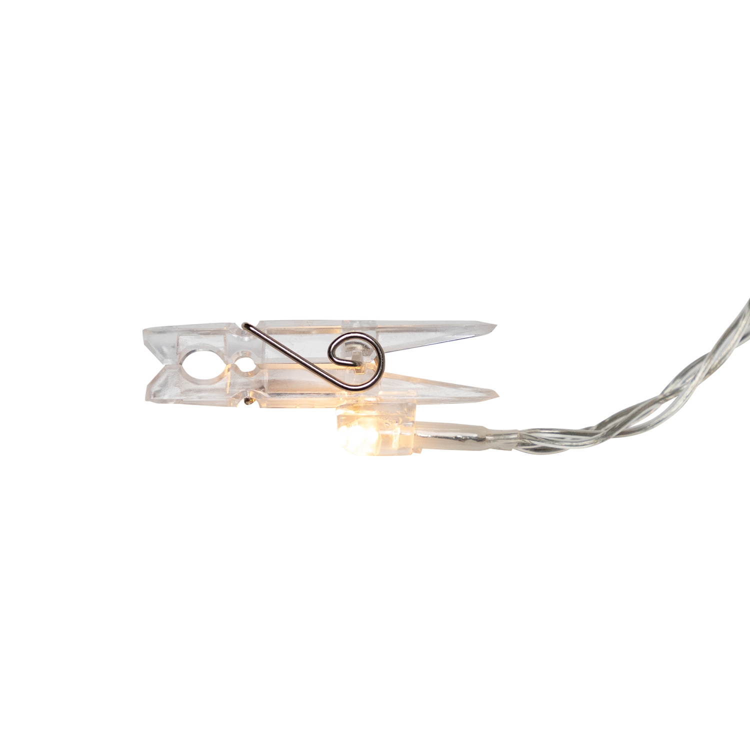 15-Count Clothes Pin Photo Holding LED Patio String Lights - Warm White