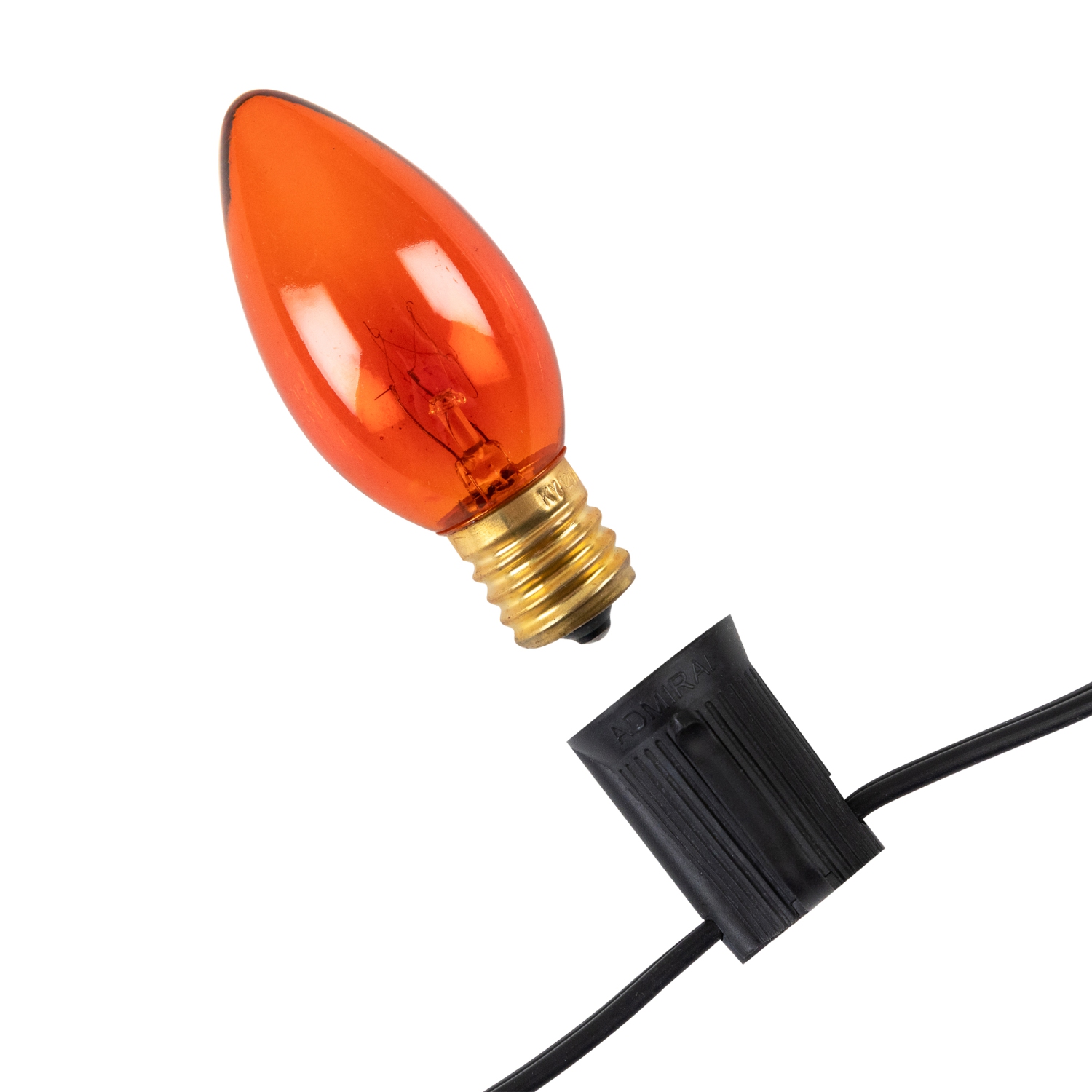 Paquet de 25 ampoules de rechange incandescentes C9 orange pour Noël